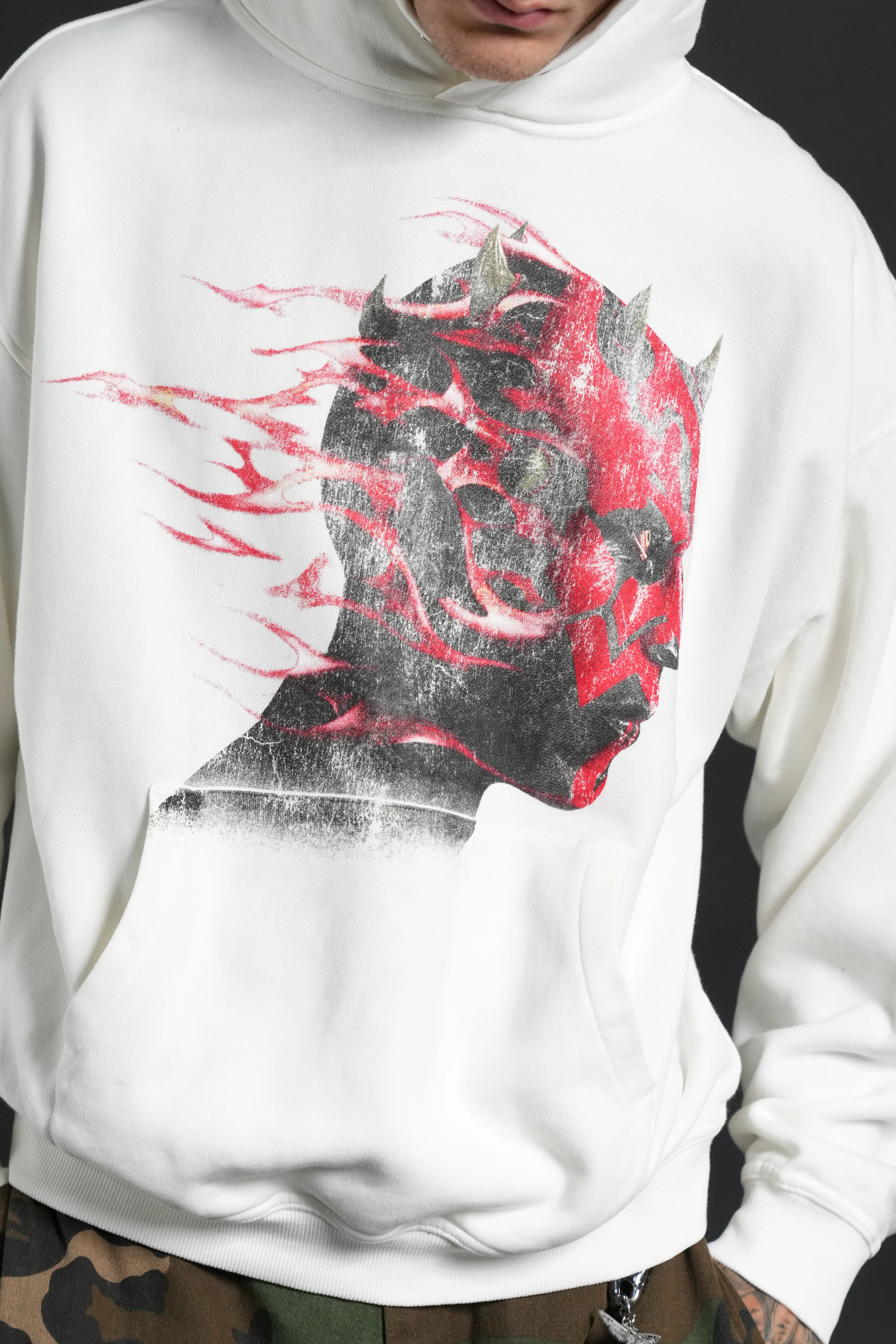 Sith Inferno Pierce Hoodie in Cream - Image 7