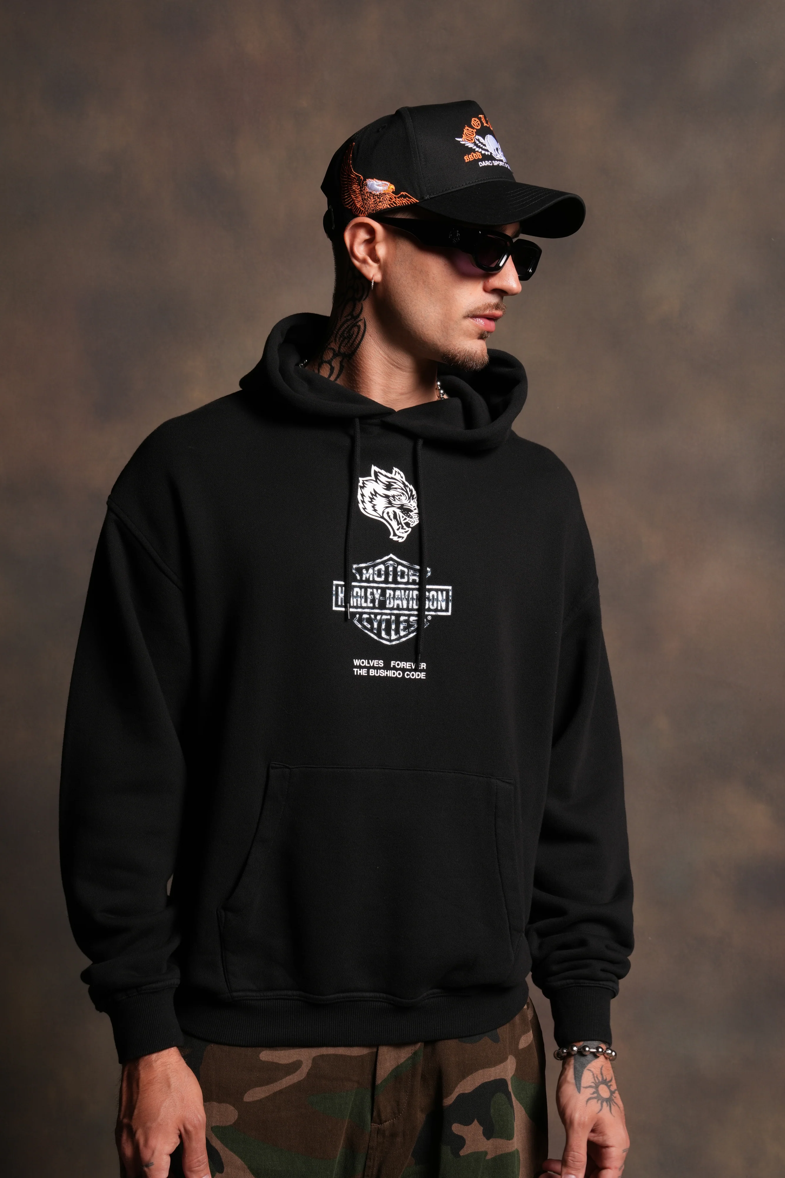 Skulls & Steel Bishop Hoodie in Black - Image 3
