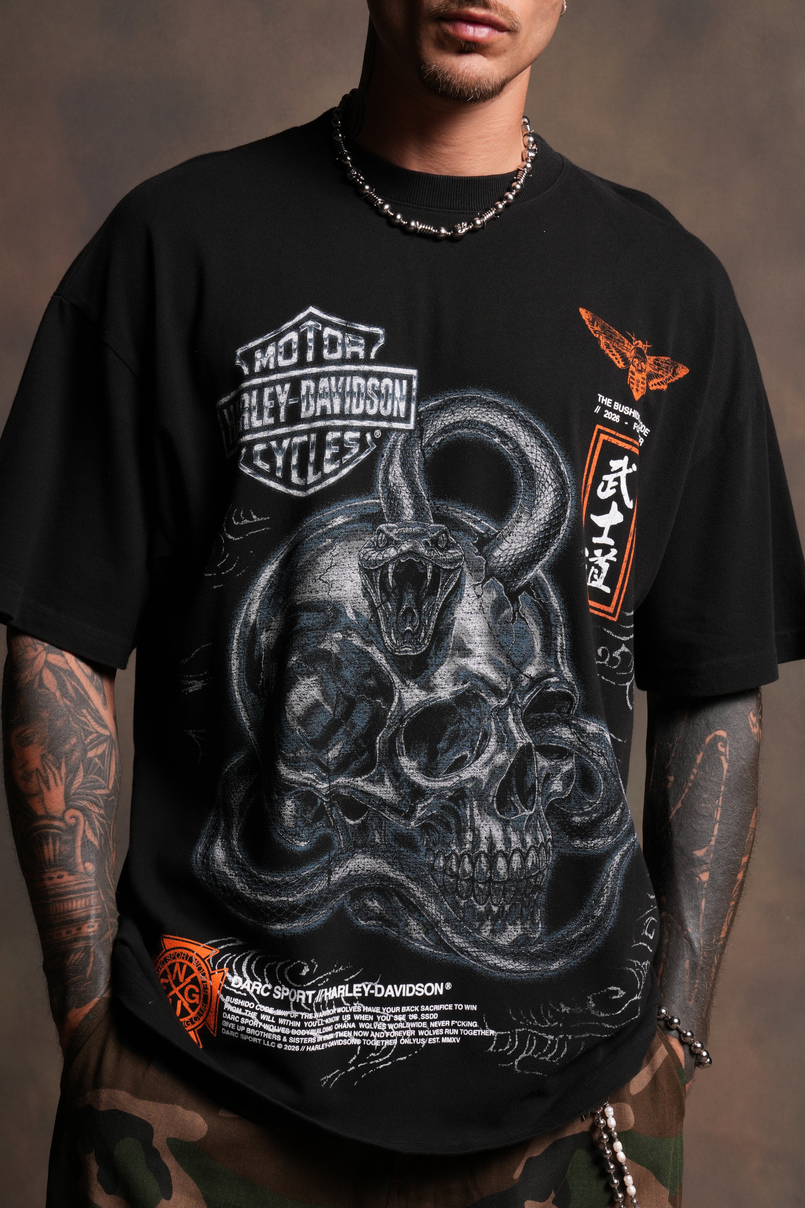 Skulls & Steel Premium Tee in Black - Image 7