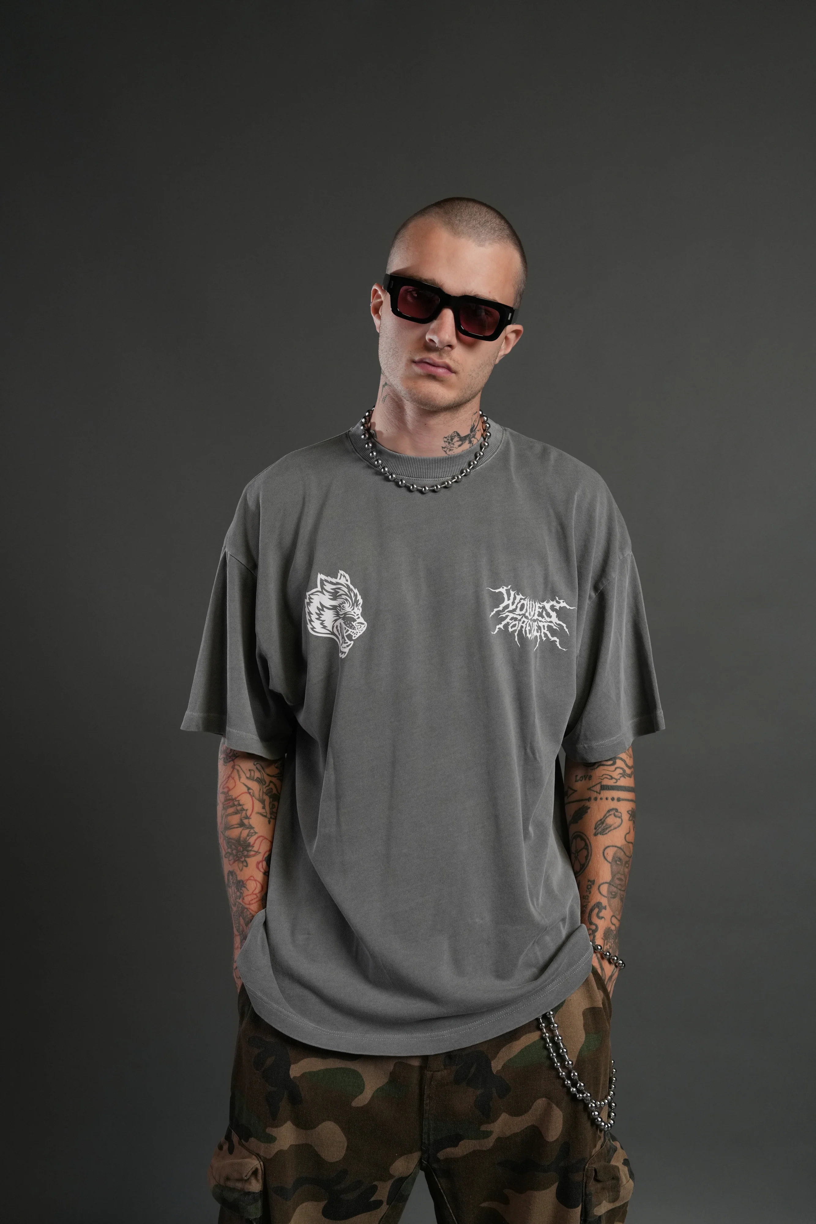 Song of Infinity "Premium" Oversized Tee in Dove Gray - Image 2
