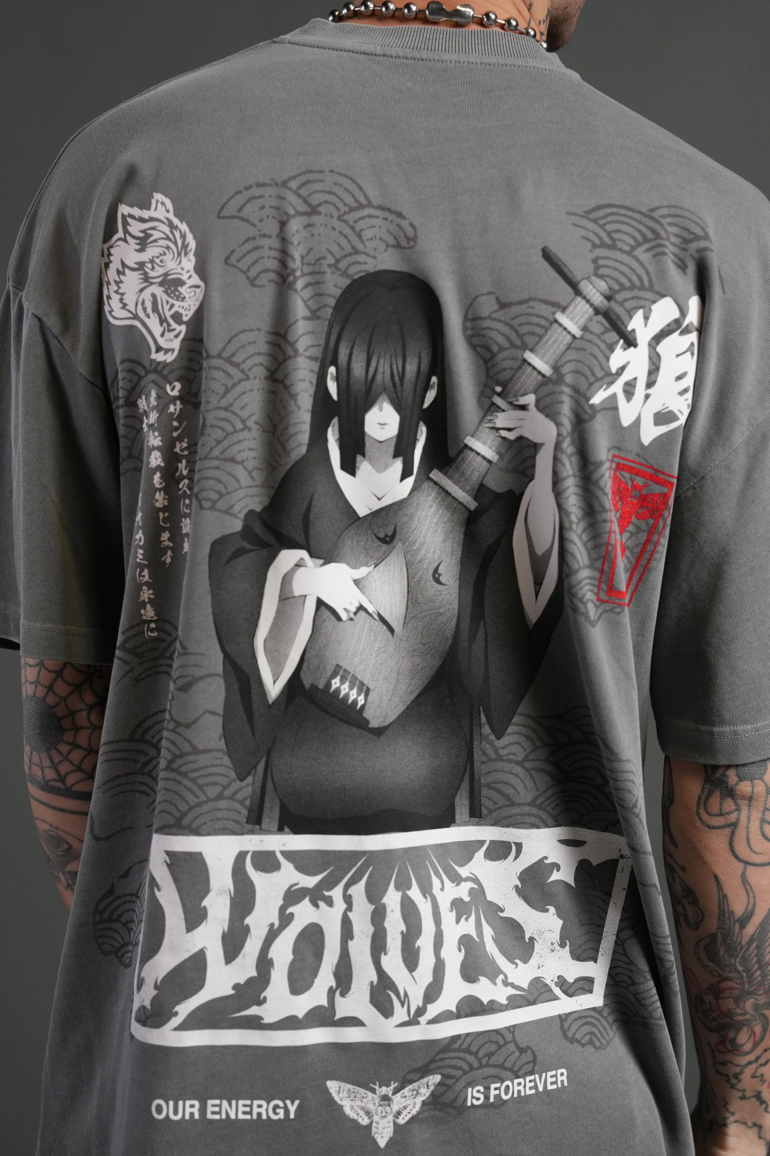 Song of Infinity "Premium" Oversized Tee in Dove Gray - Image 6
