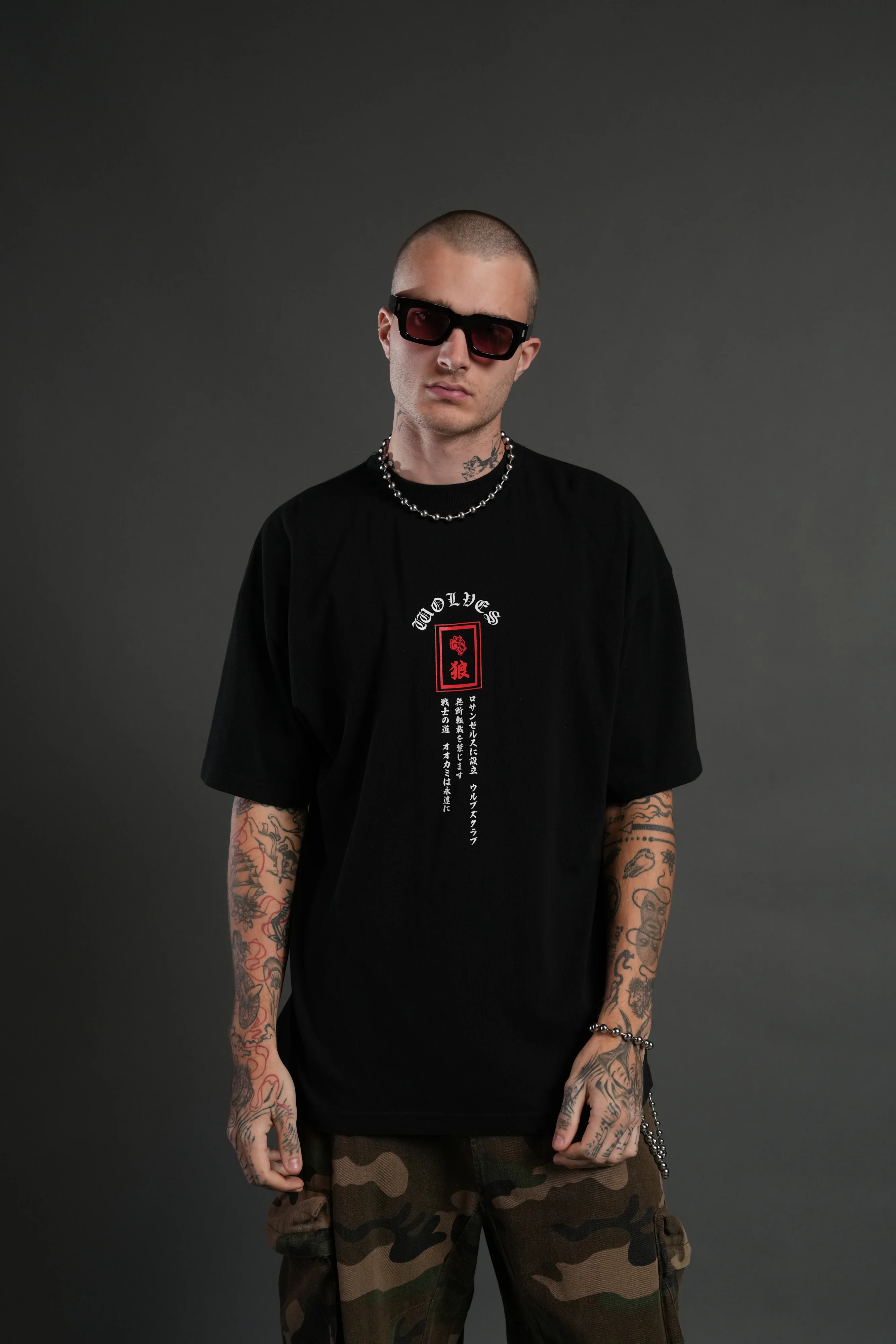 Stand-Off "Premium" Oversized Tee in Black - Image 2