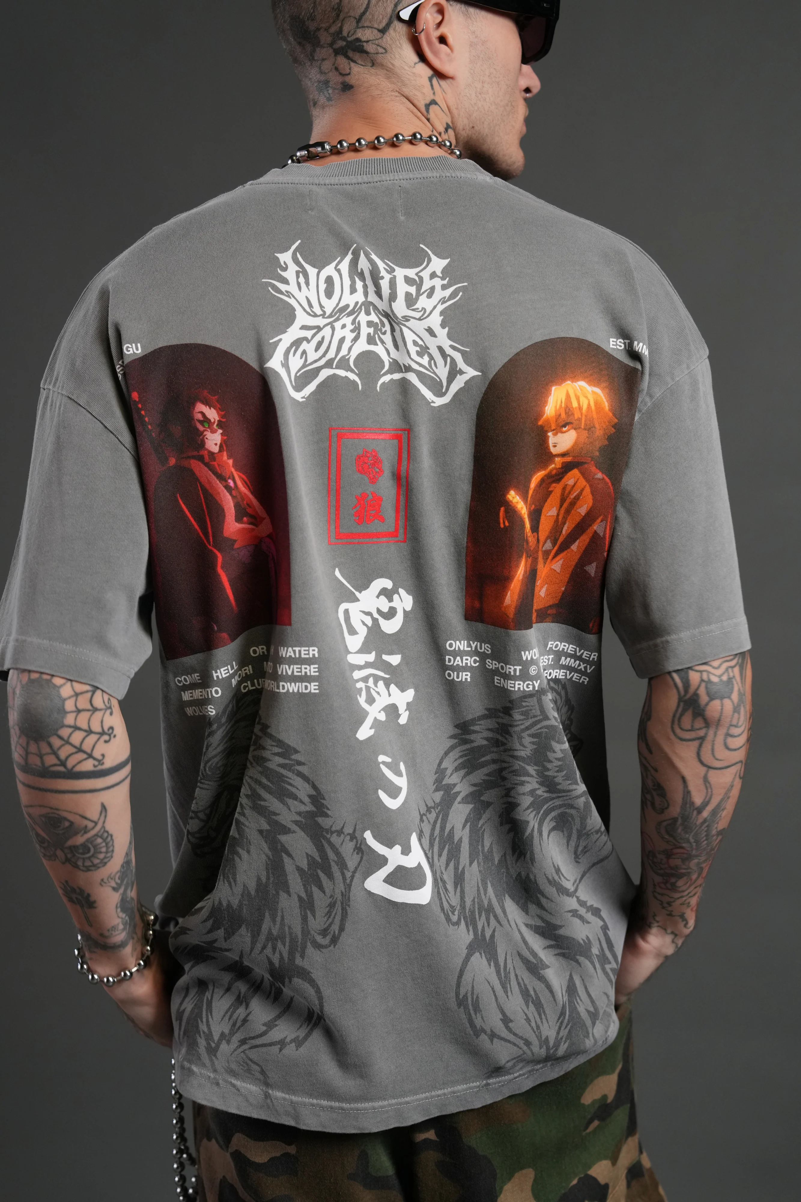 Stand-Off "Premium" Oversized Tee in Dove Gray - Image 6
