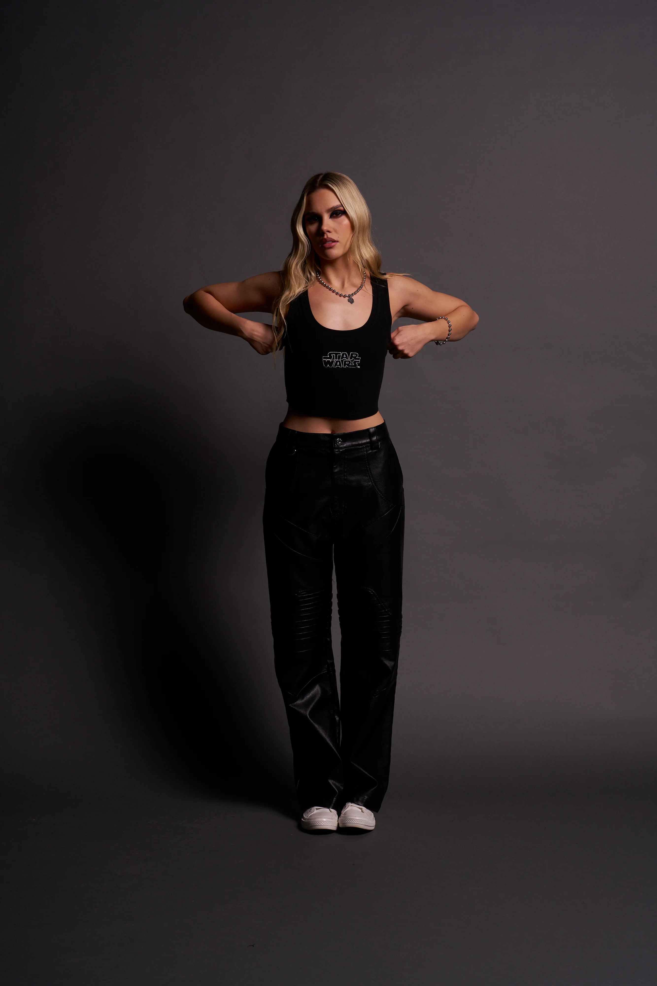 Star Wars She Classic Ribbed Tank in Black - Image 5