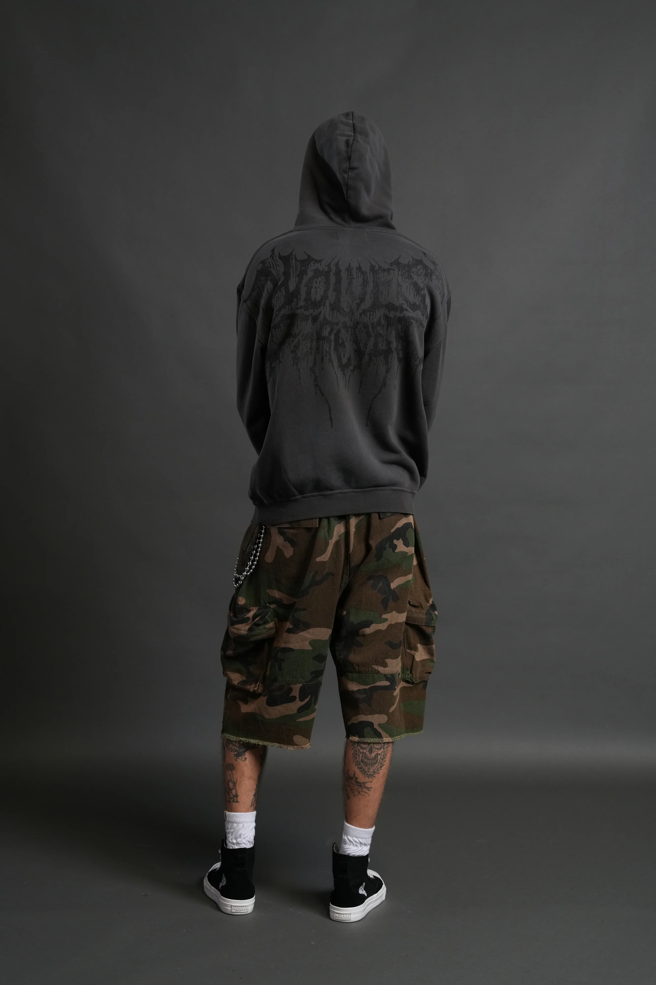 Statue of God "Pierce" Hoodie in Wolf Gray Drift Wash - Image 6
