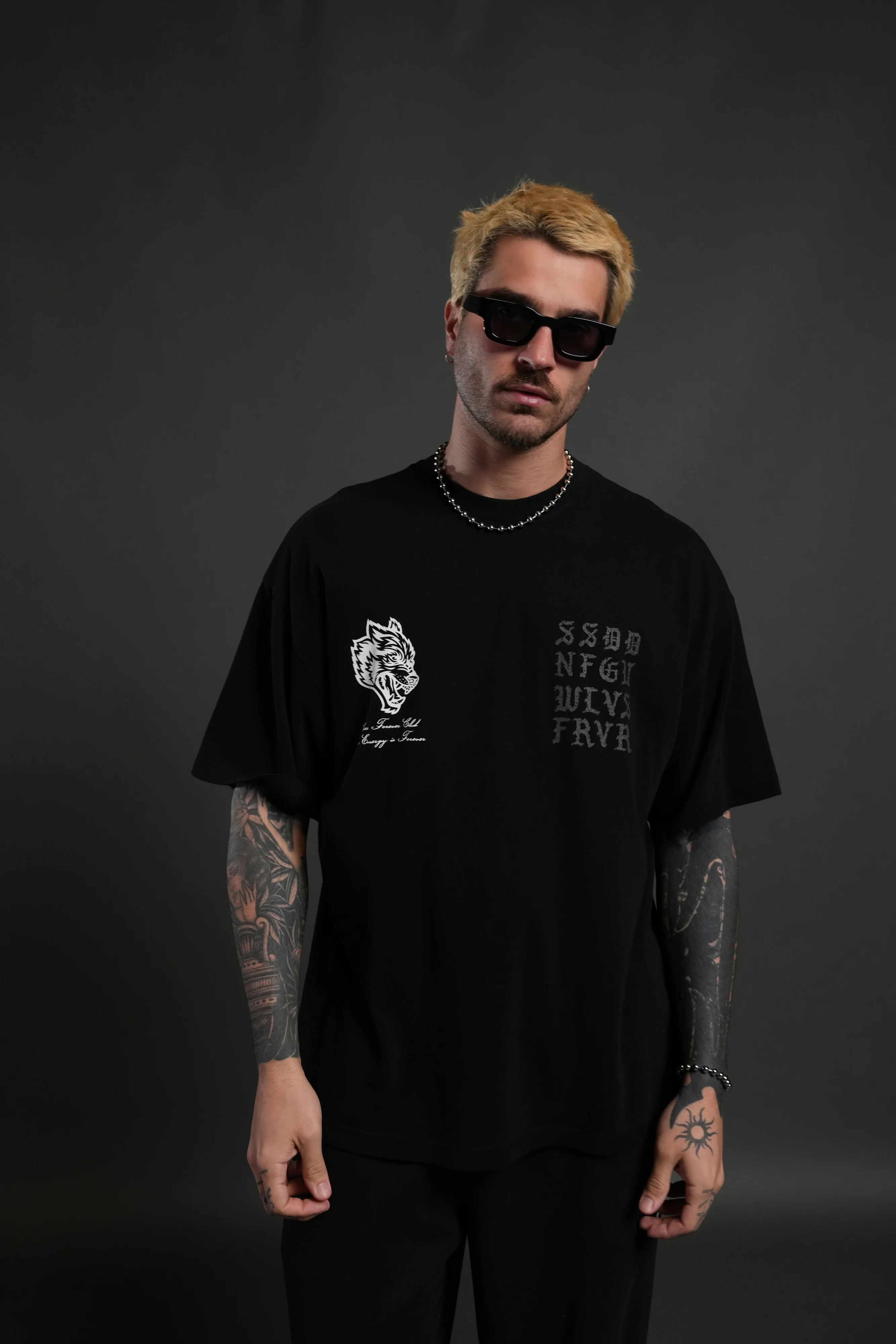 Stone Code "Premium" Oversized Tee in Black - Image 2