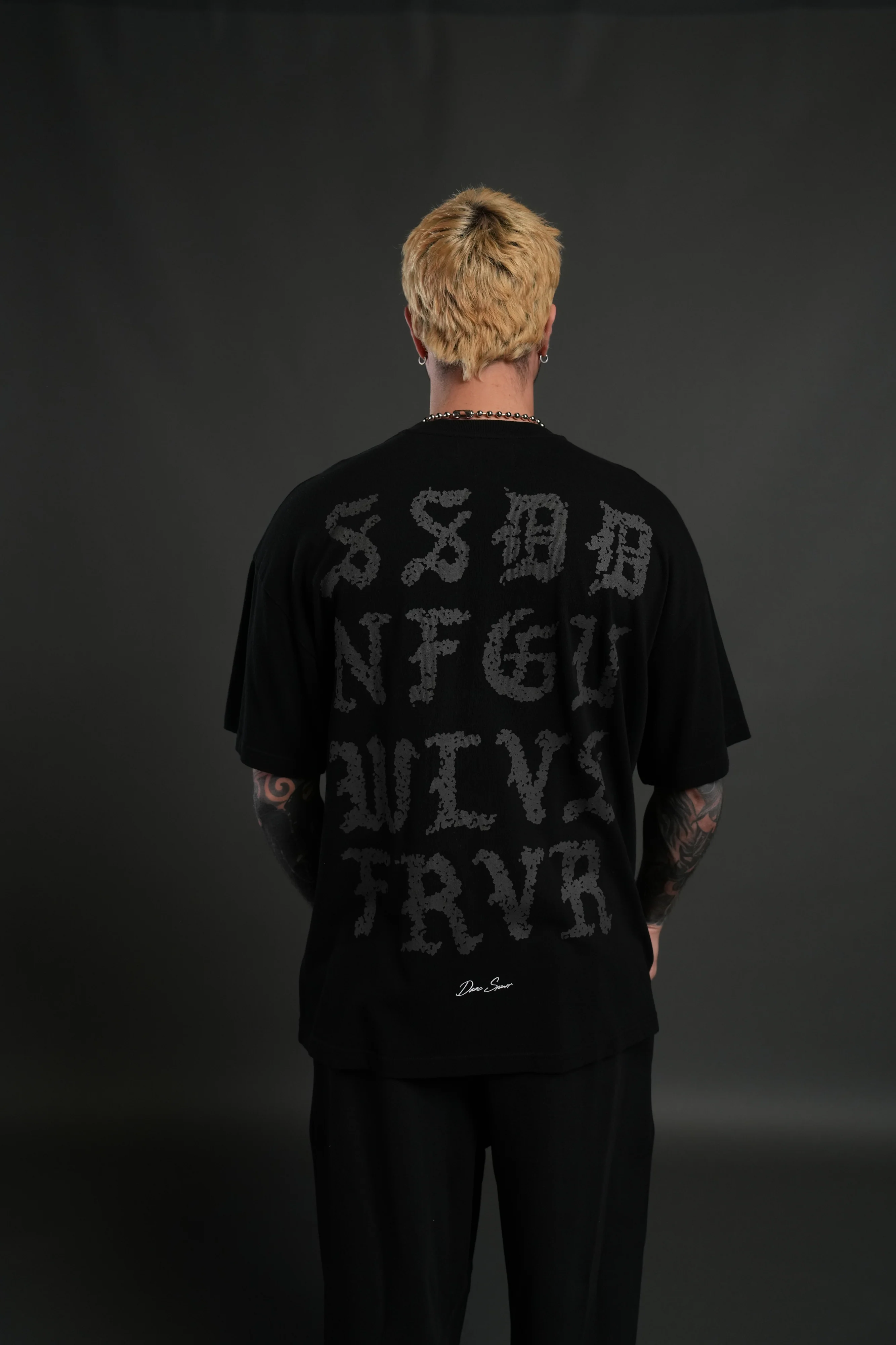 Stone Code "Premium" Oversized Tee in Black - Image 4