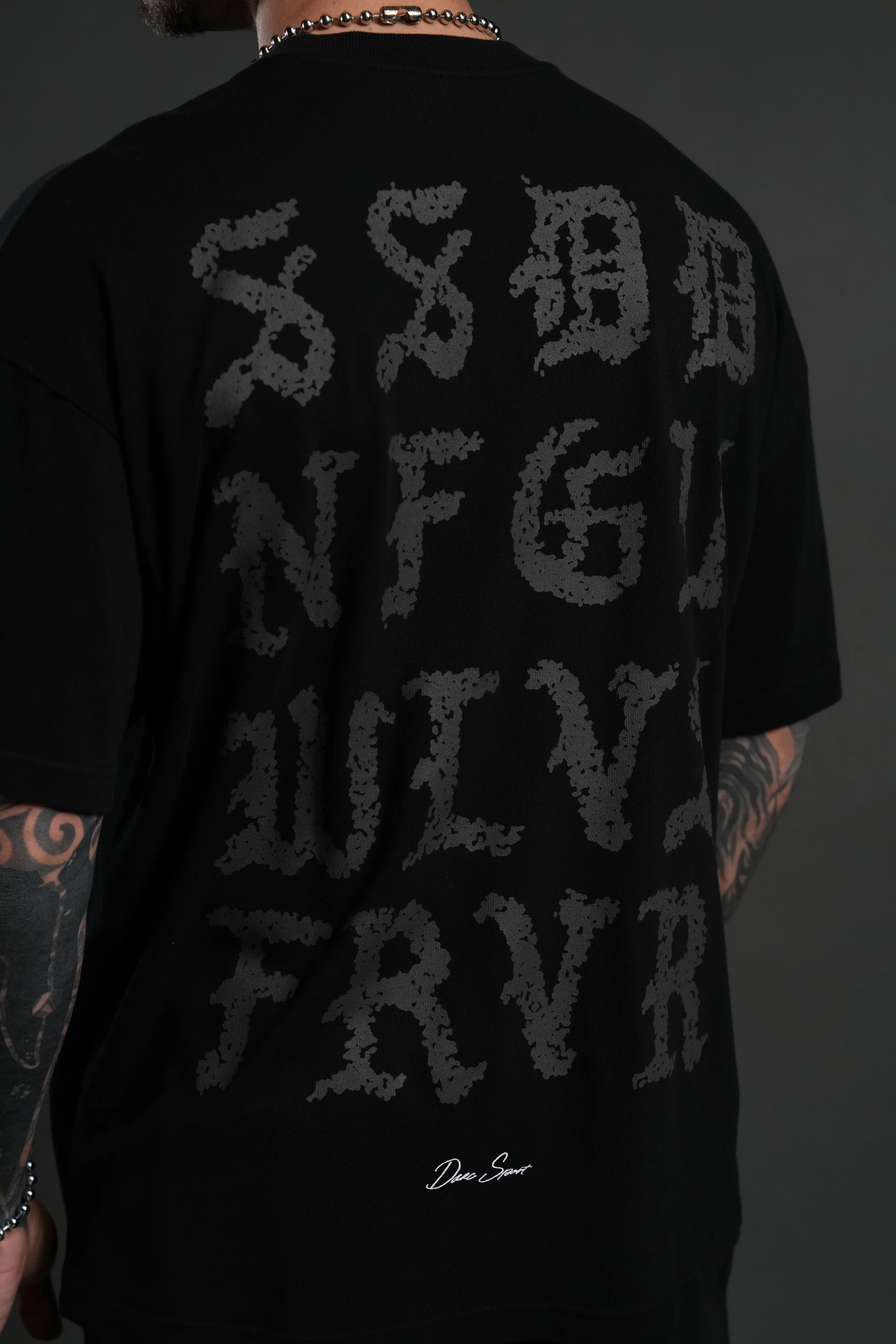 Stone Code "Premium" Oversized Tee in Black - Image 5