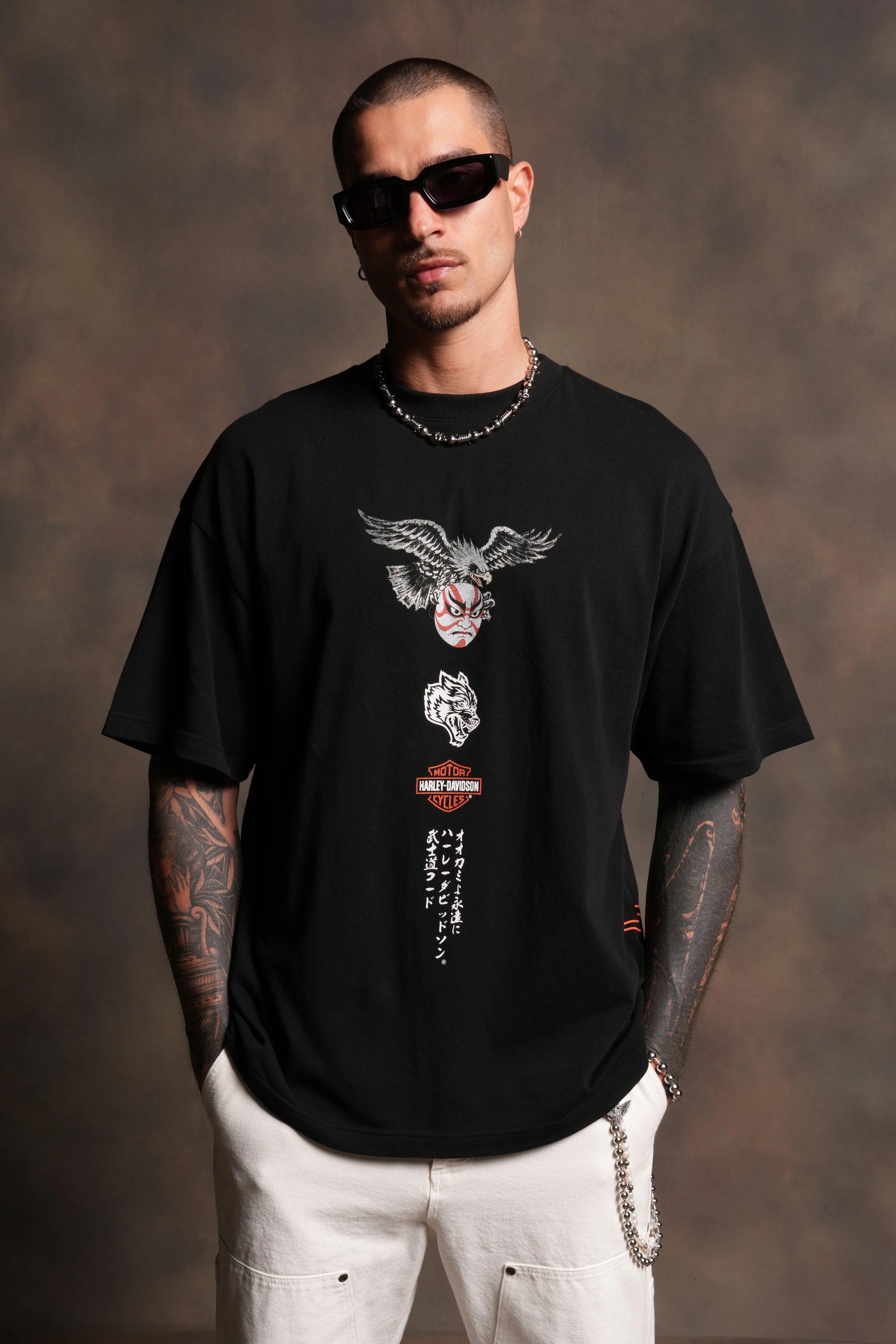 The Eagle & The Skull Premium Tee in Black - Image 2