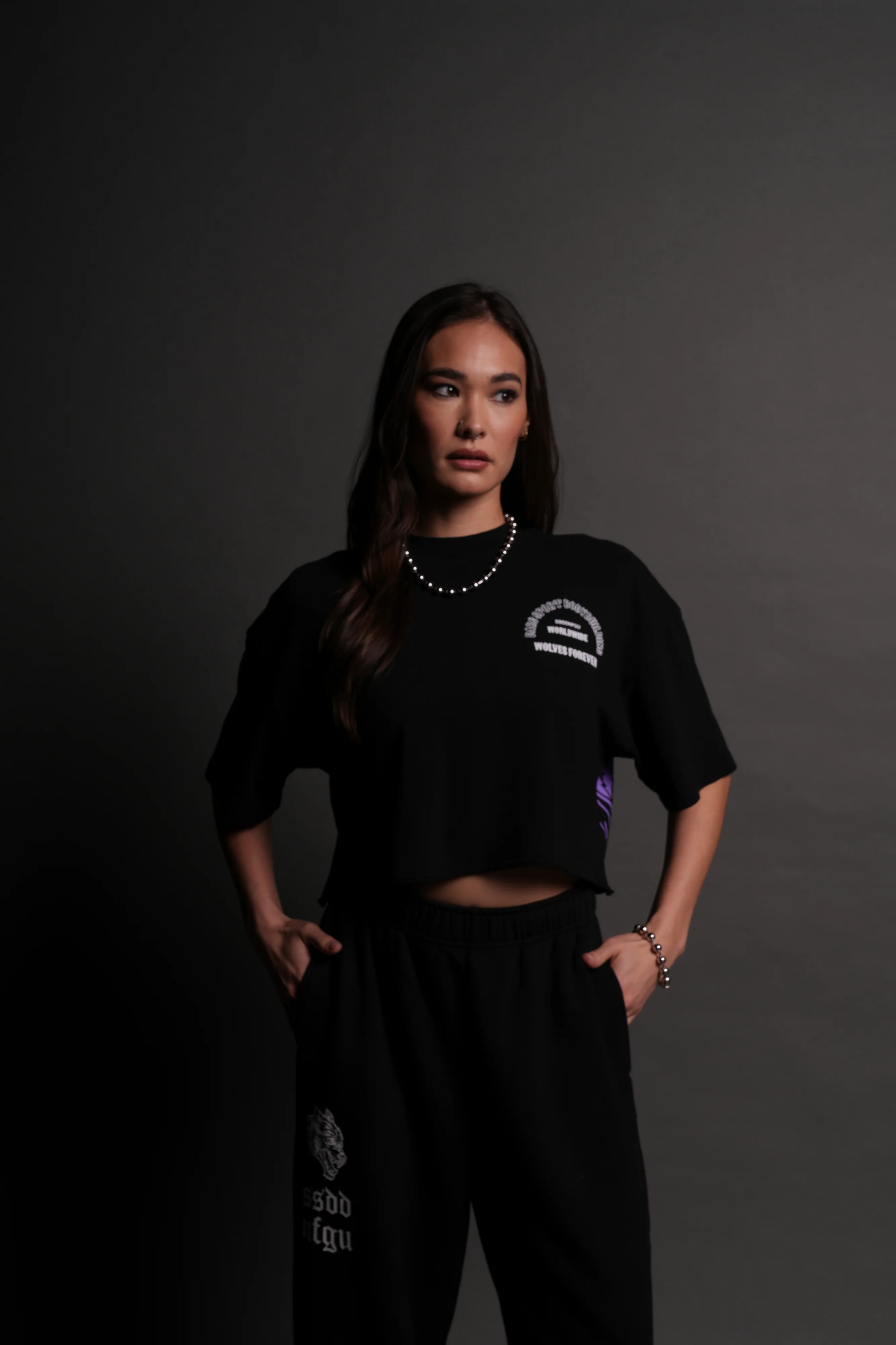 The One You Feed V2 "Premium" Oversized (Cropped) Tee in Black - Image 5