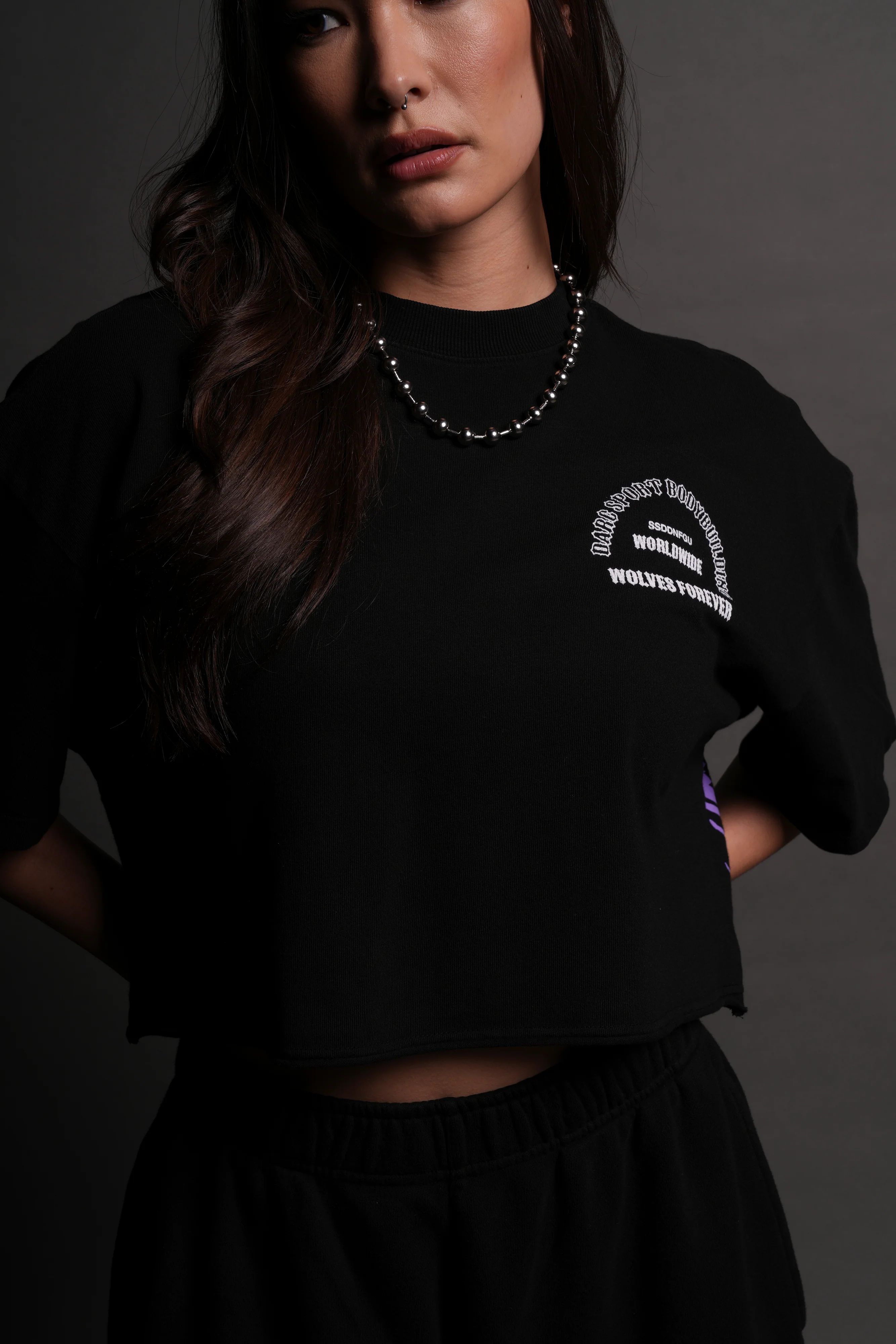 The One You Feed V2 "Premium" Oversized (Cropped) Tee in Black - Image 7