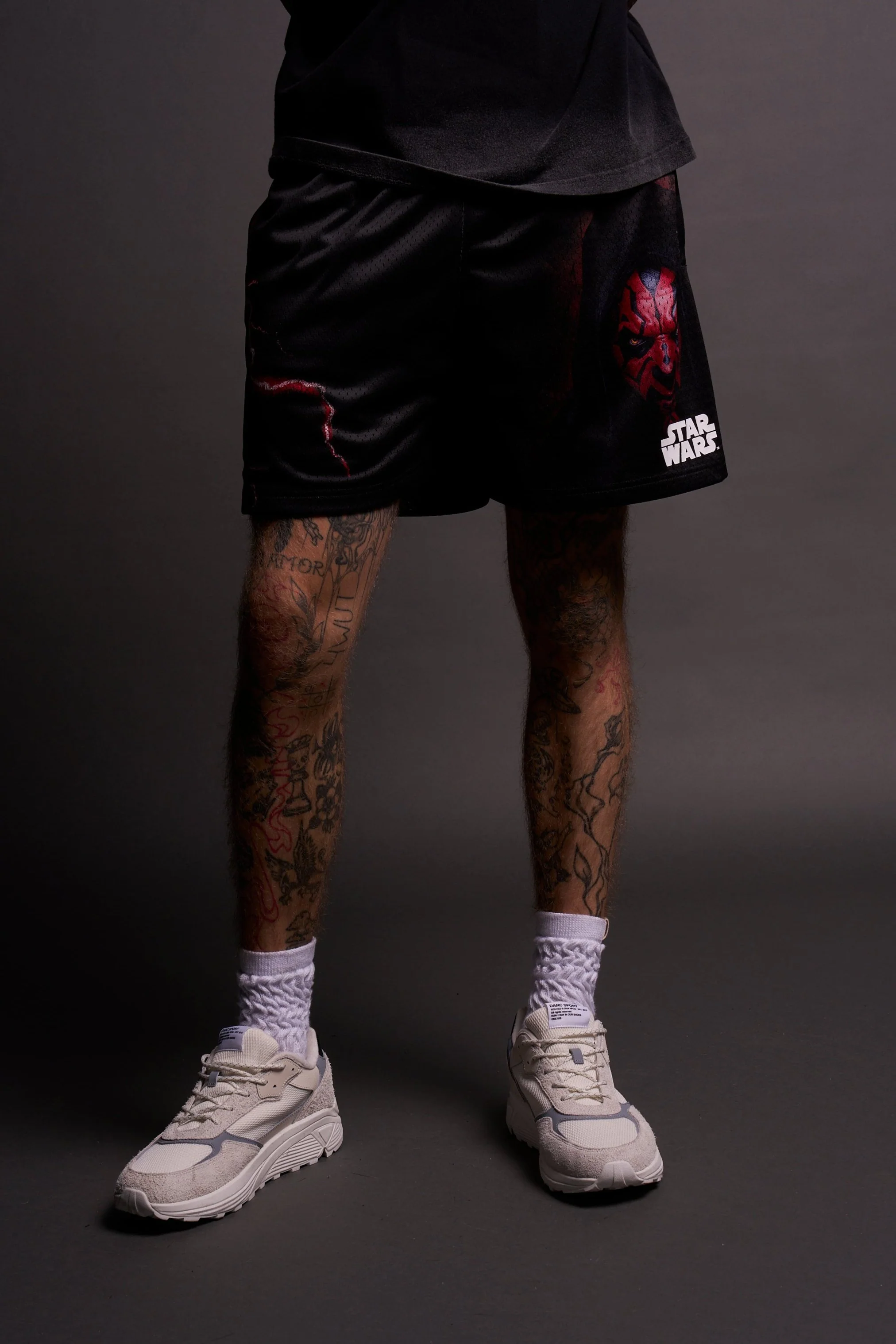 The Power Of The Dark Side Maul Mesh Shorts in Black - Image 2