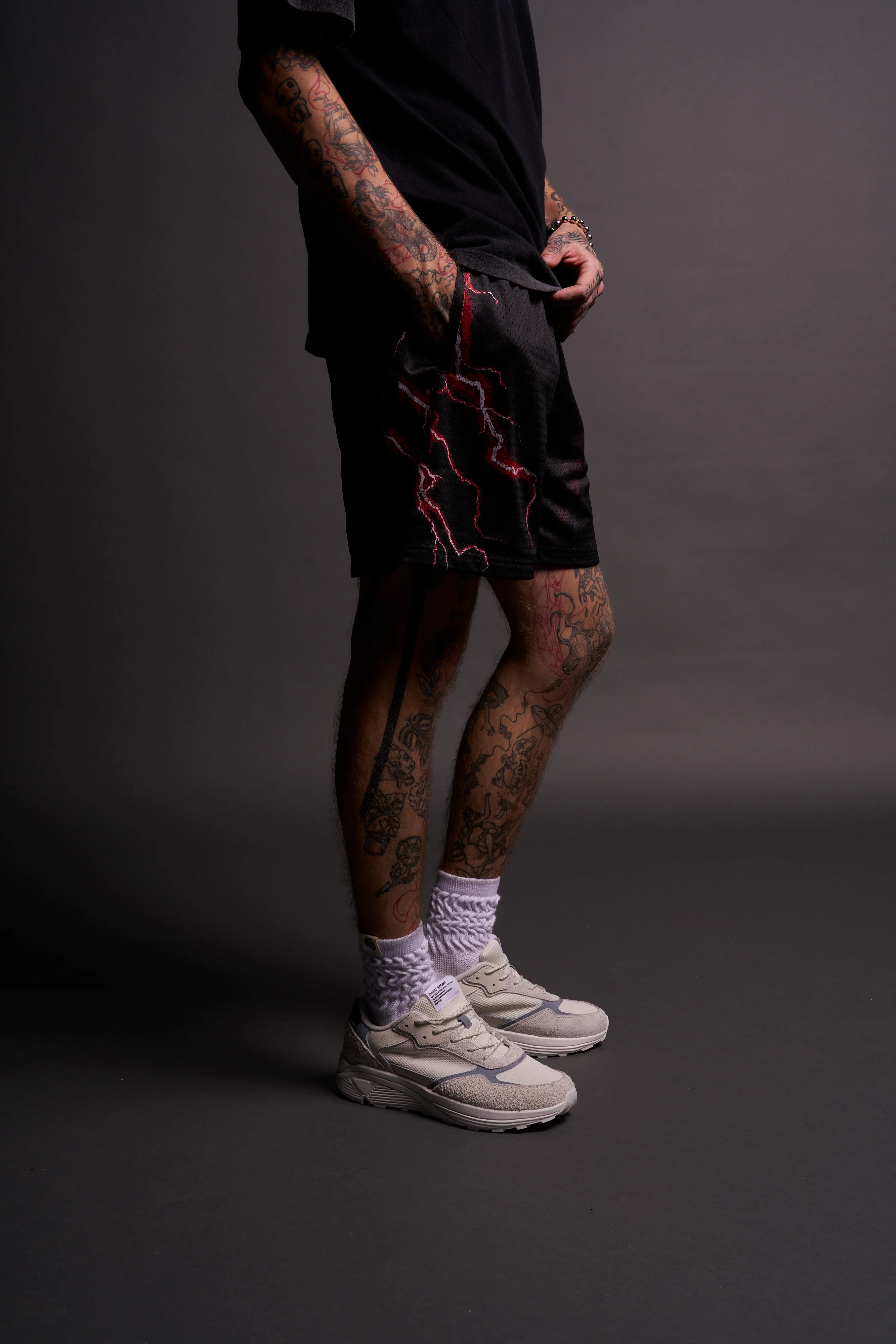 The Power Of The Dark Side Maul Mesh Shorts in Black - Image 4