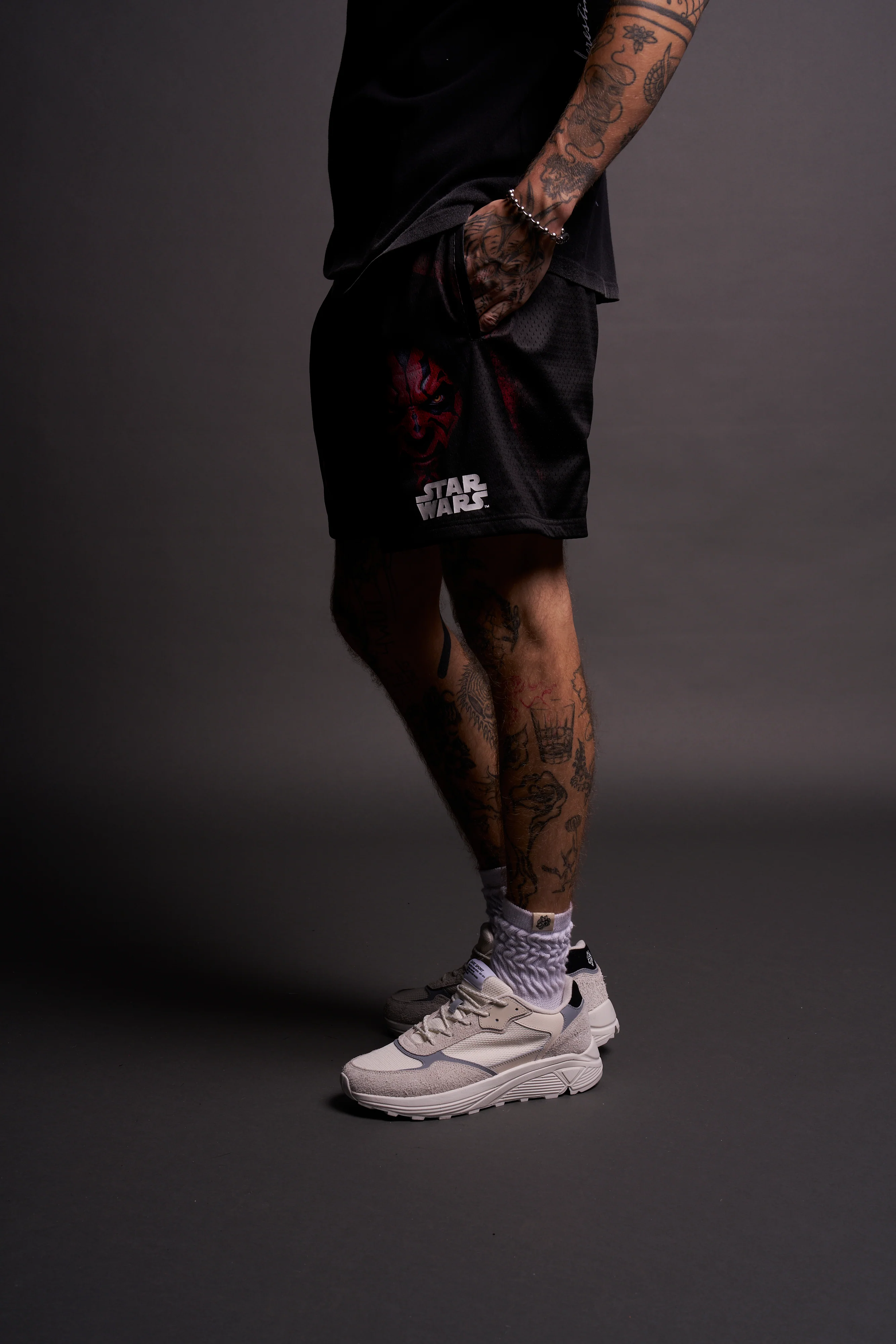 The Power Of The Dark Side Maul Mesh Shorts in Black - Image 5