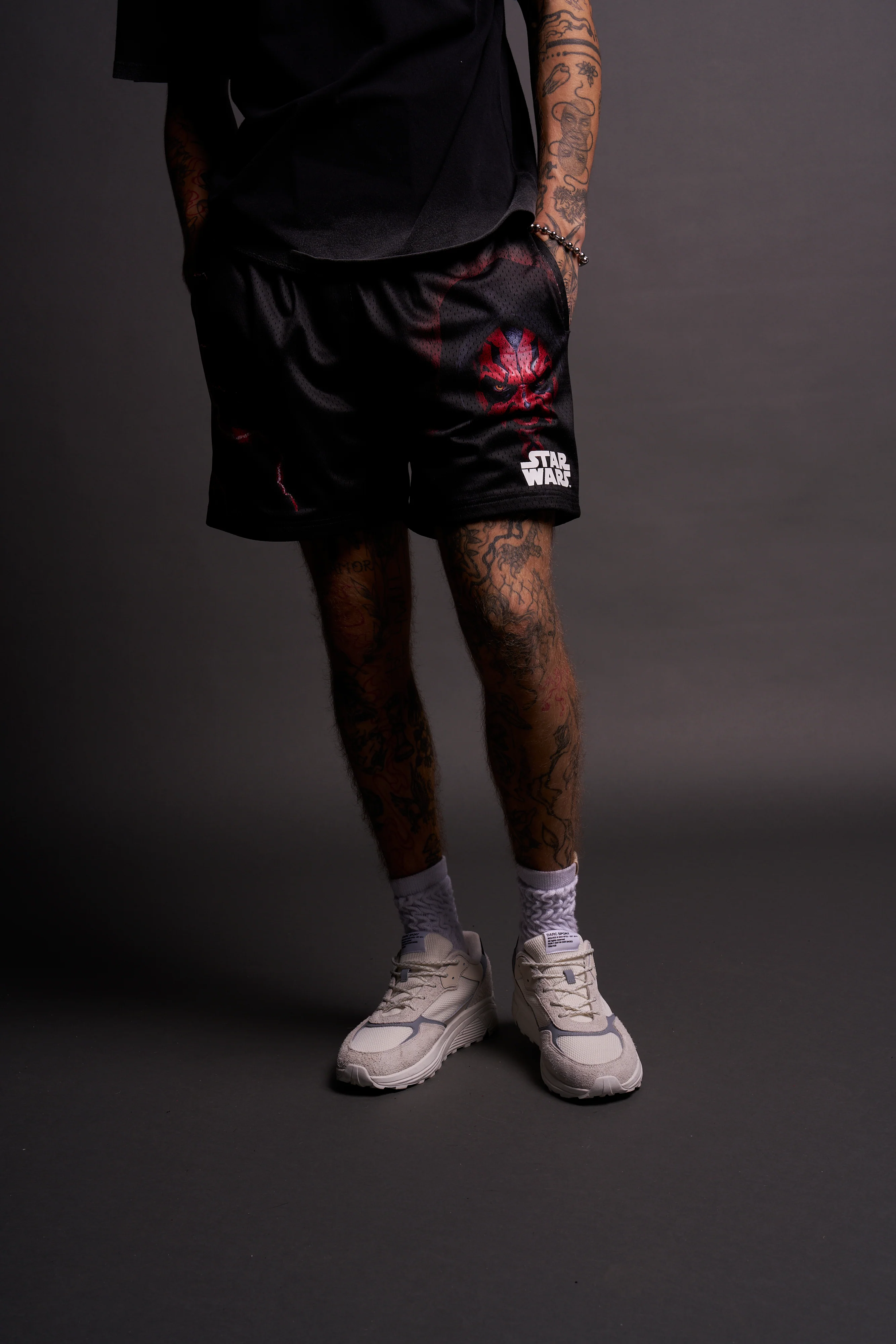 The Power Of The Dark Side Maul Mesh Shorts in Black - Image 7