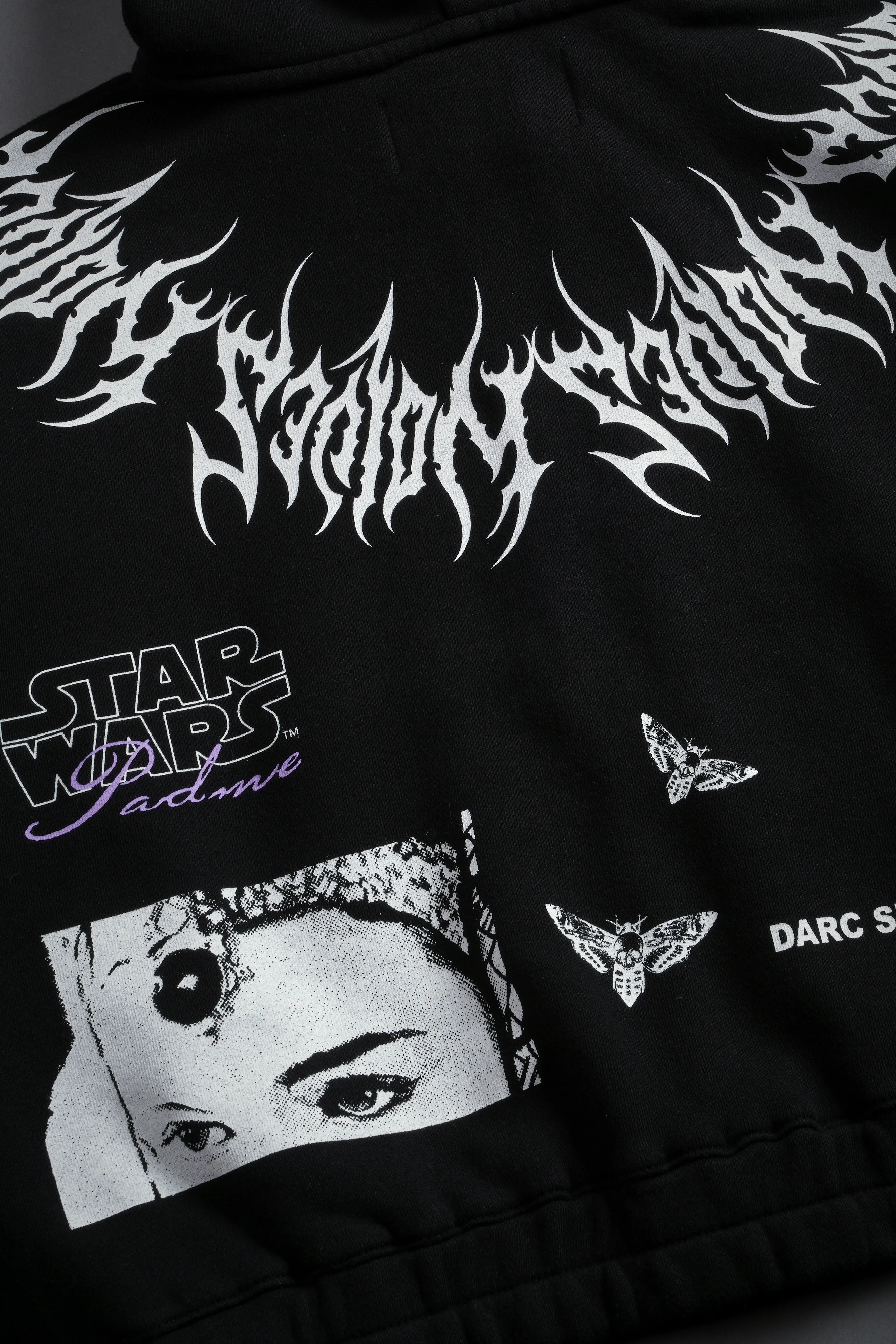 The Power Of The Dark Side Padme "Chambers" (Cropped) Zip Hoodie in Black - Image 11