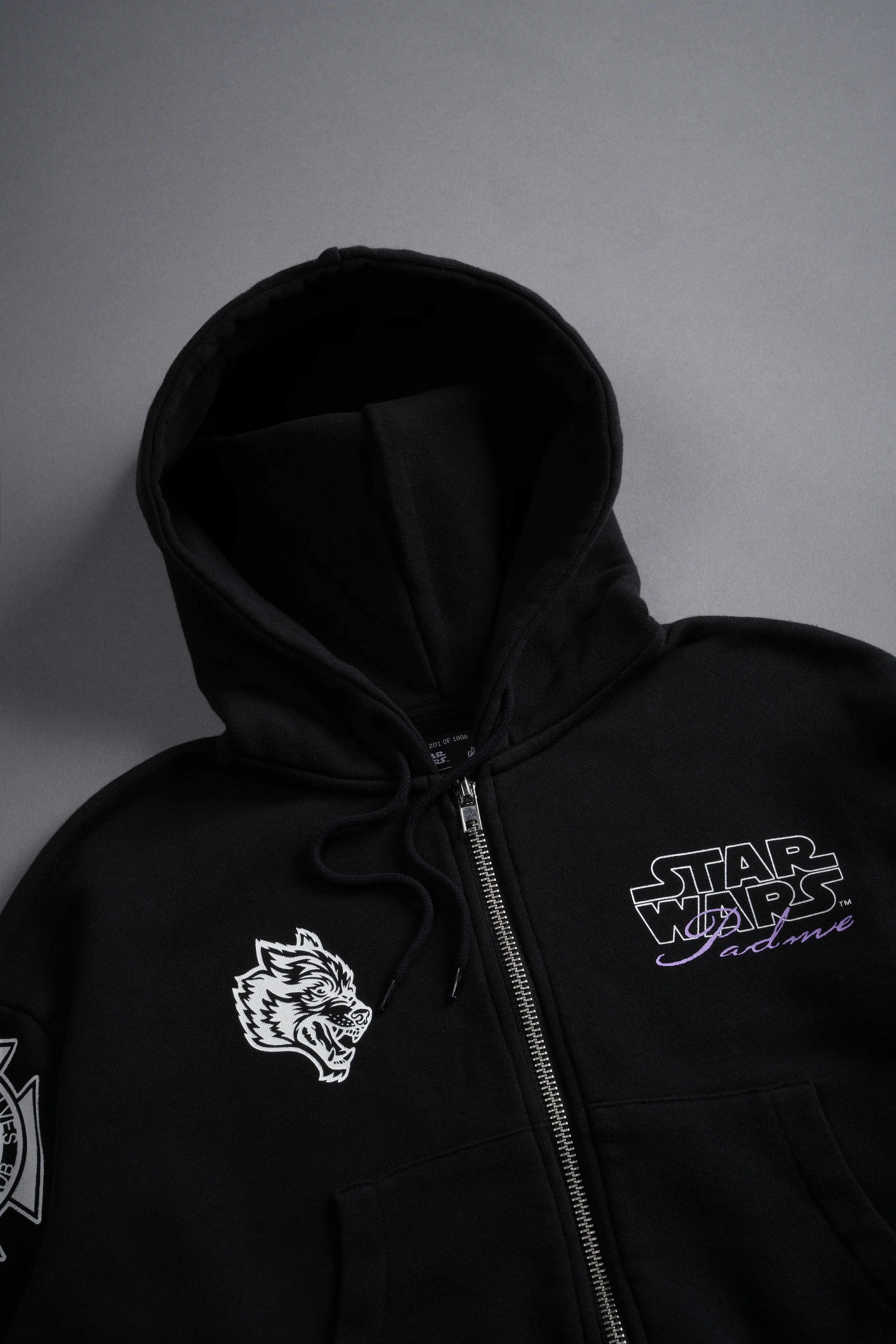 The Power Of The Dark Side Padme "Chambers" (Cropped) Zip Hoodie in Black - Image 12