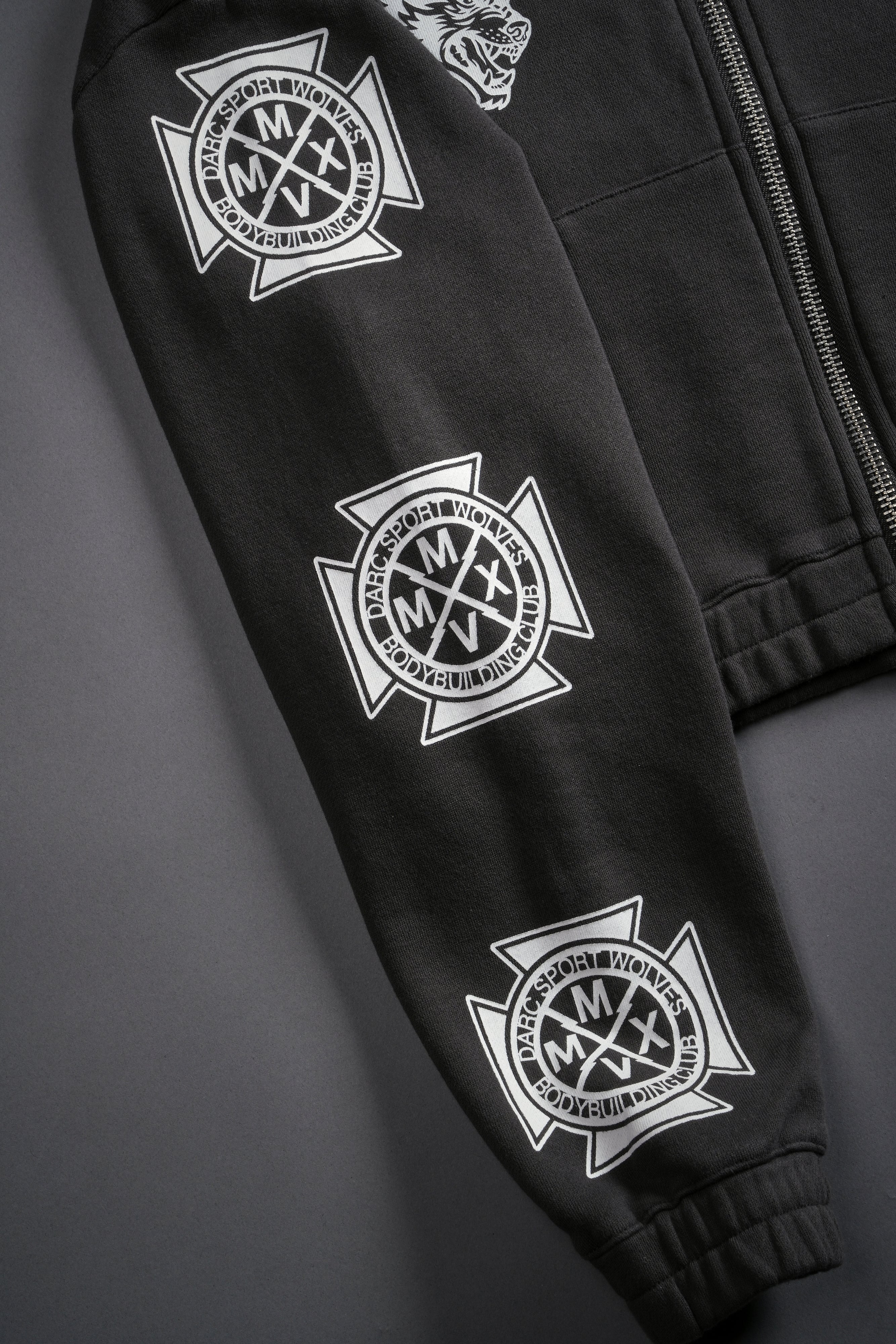 The Power Of The Dark Side Padme "Chambers" (Cropped) Zip Hoodie in Wolf Gray - Image 6