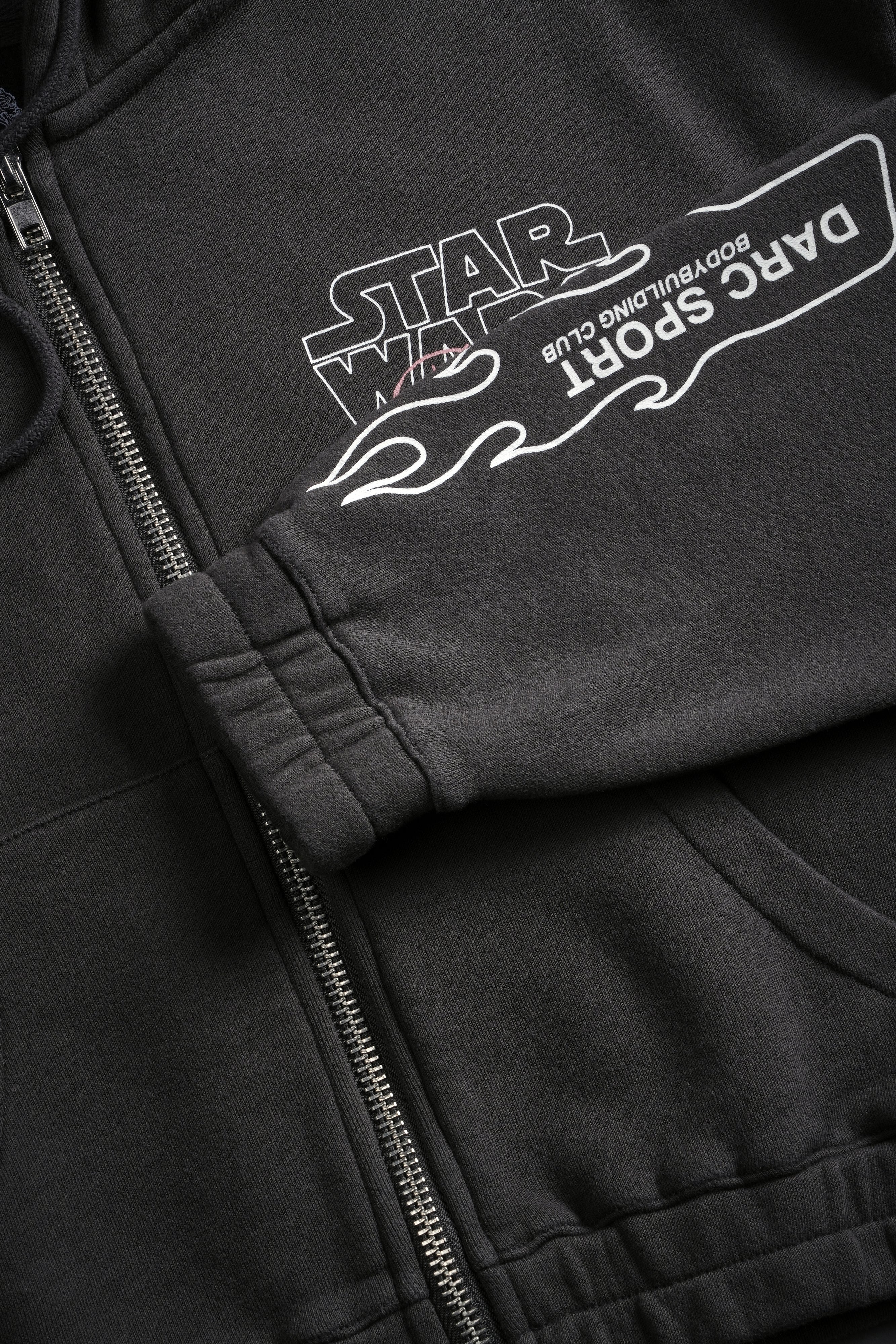 The Power Of The Dark Side Padme "Chambers" (Cropped) Zip Hoodie in Wolf Gray - Image 9