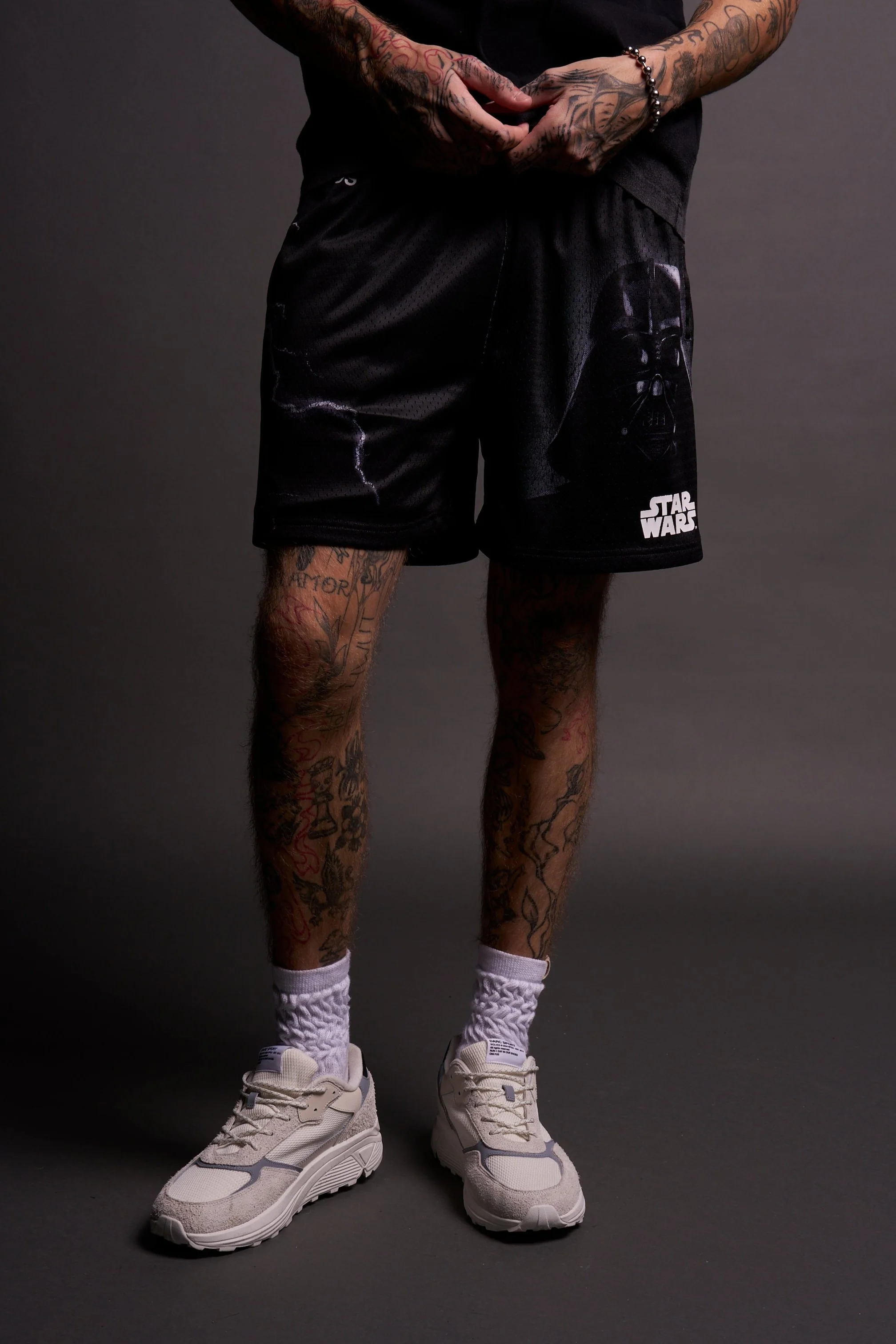 The Power Of The Dark Side Vader Mesh Shorts in Black - Image 2