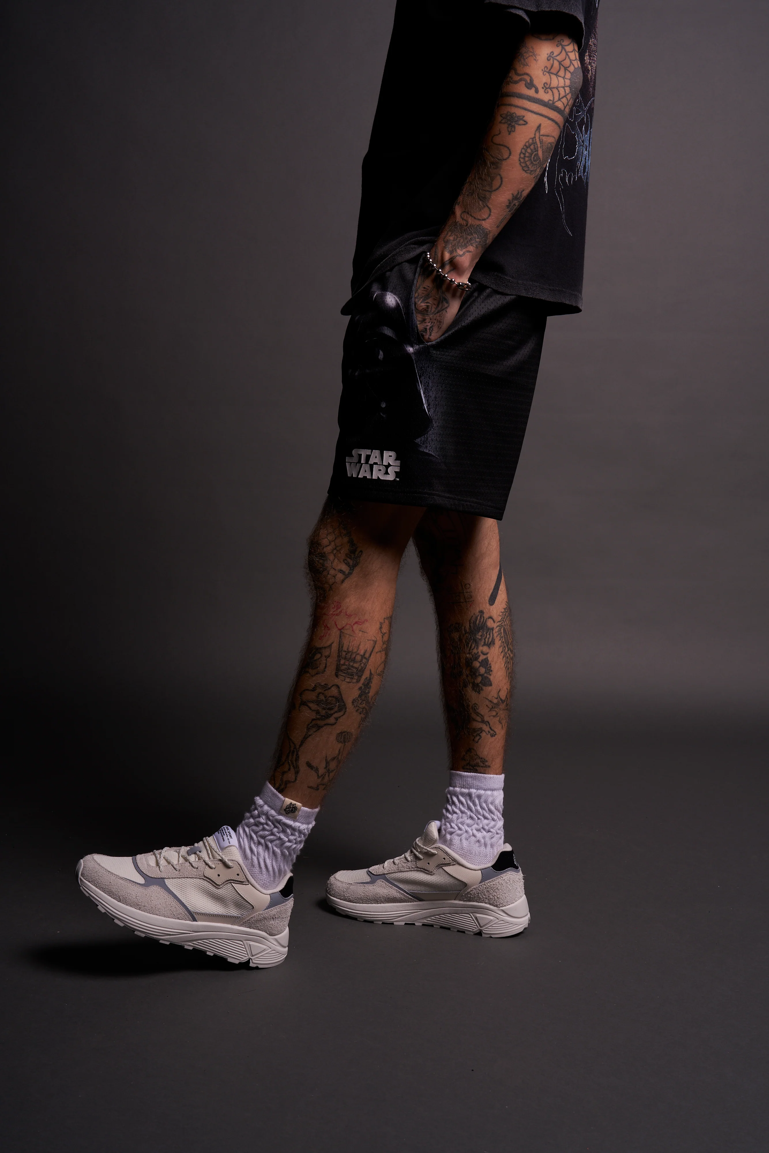 The Power Of The Dark Side Vader Mesh Shorts in Black - Image 5