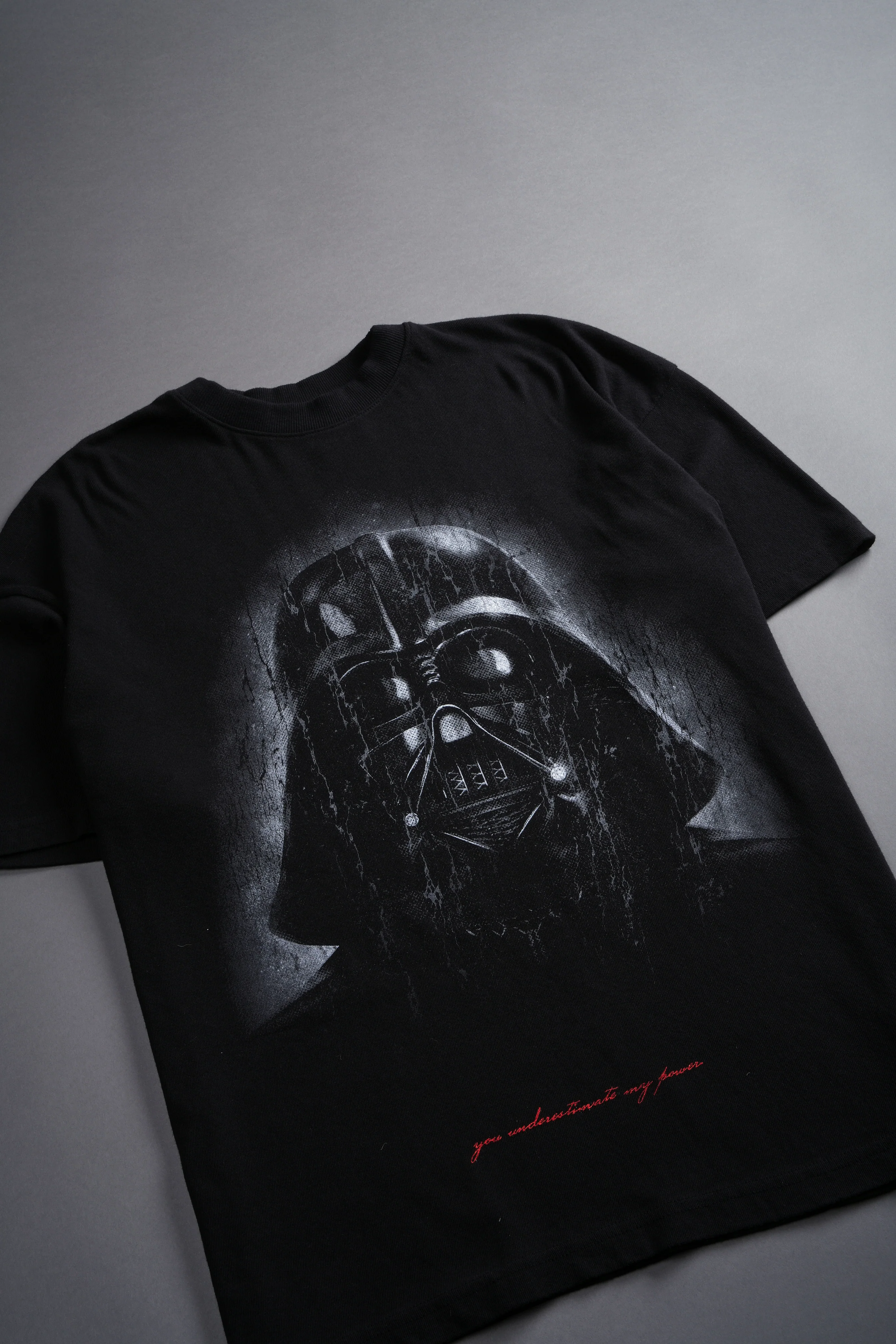 The Power Of The Dark Side Vader "Premium" Oversized Tee in Black - Image 6