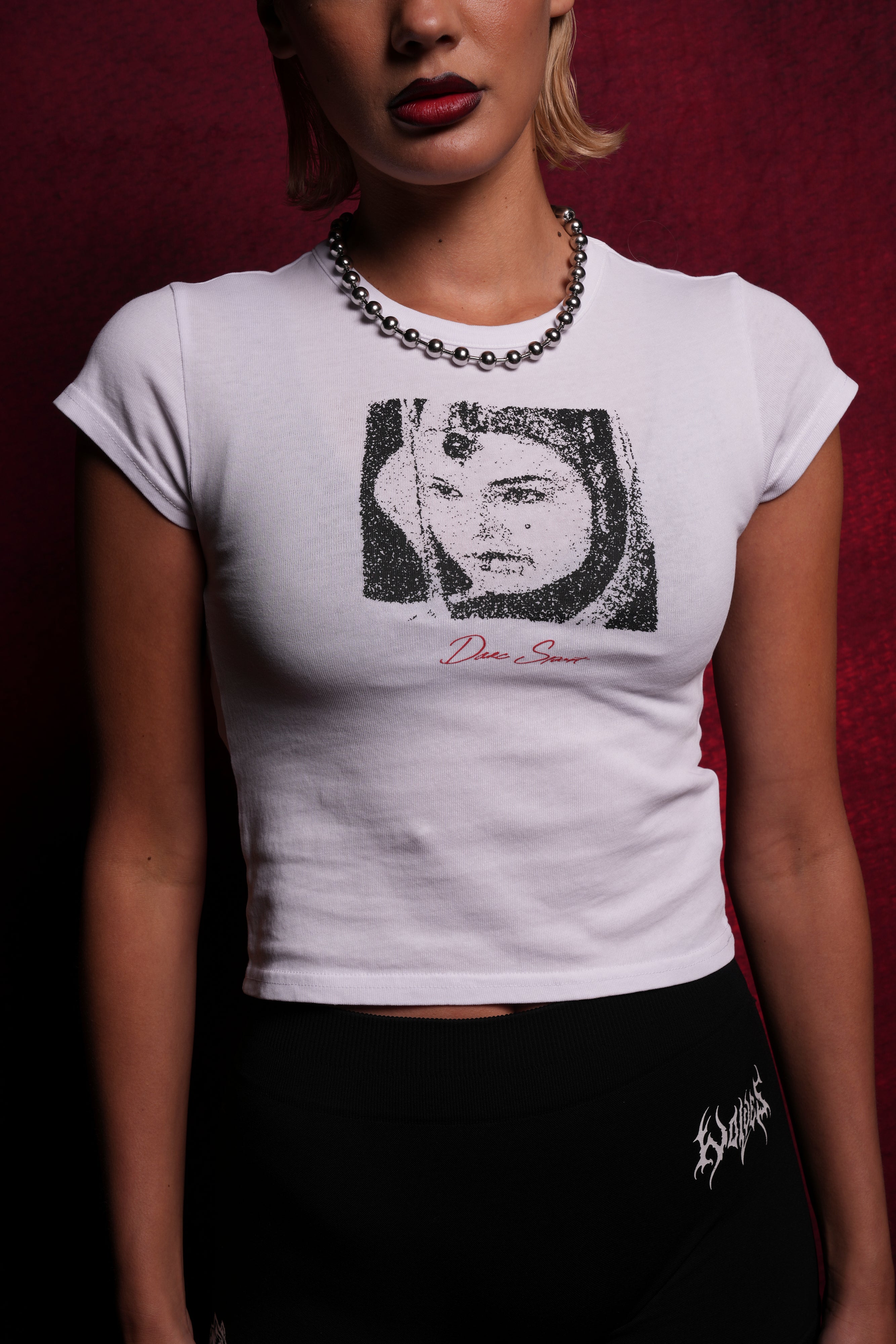 The Queen "Baby" Tee in White - Image 3