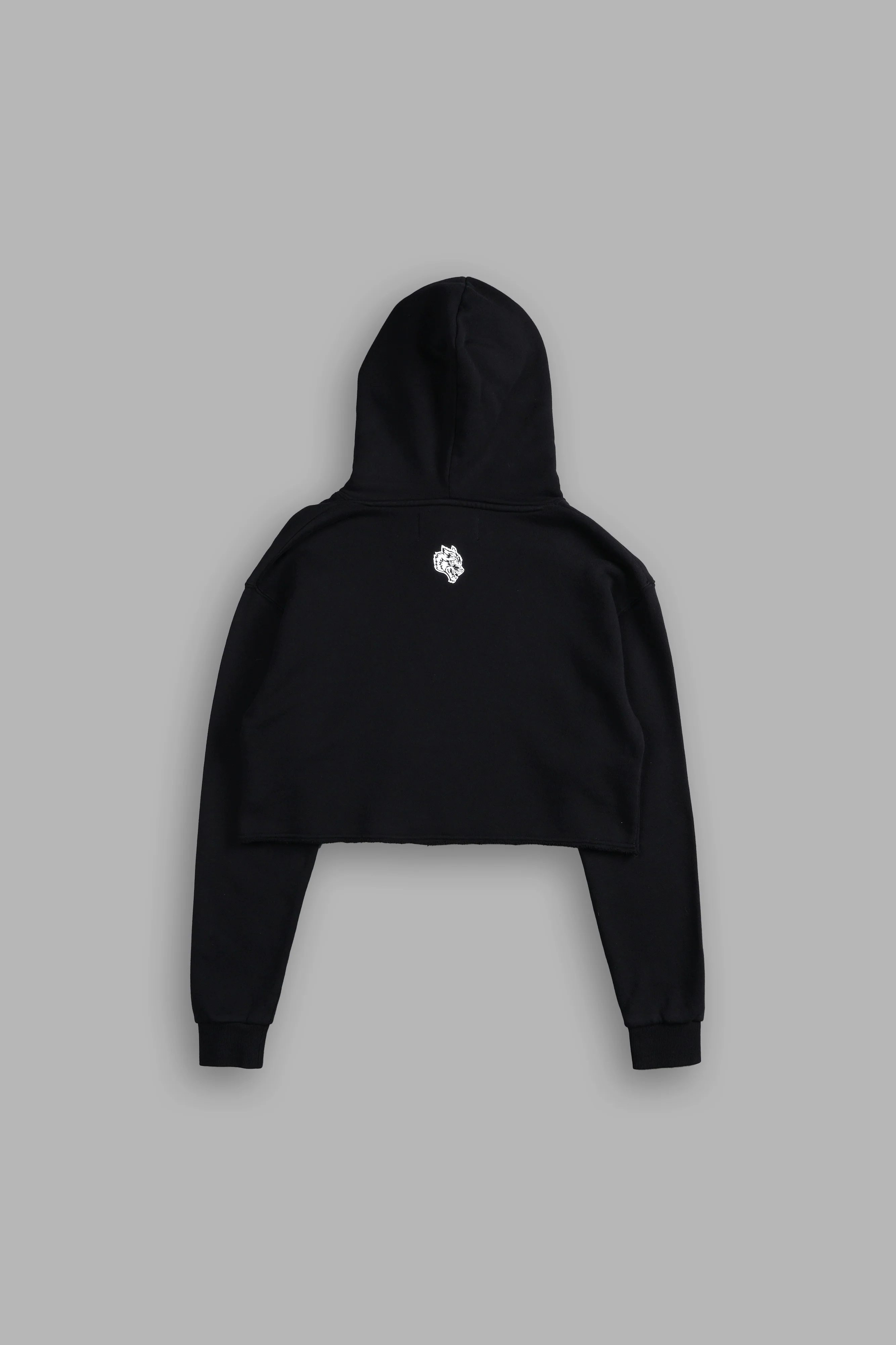 The Queen "Wyoming" (Cropped) Hoodie in Black - Image 4