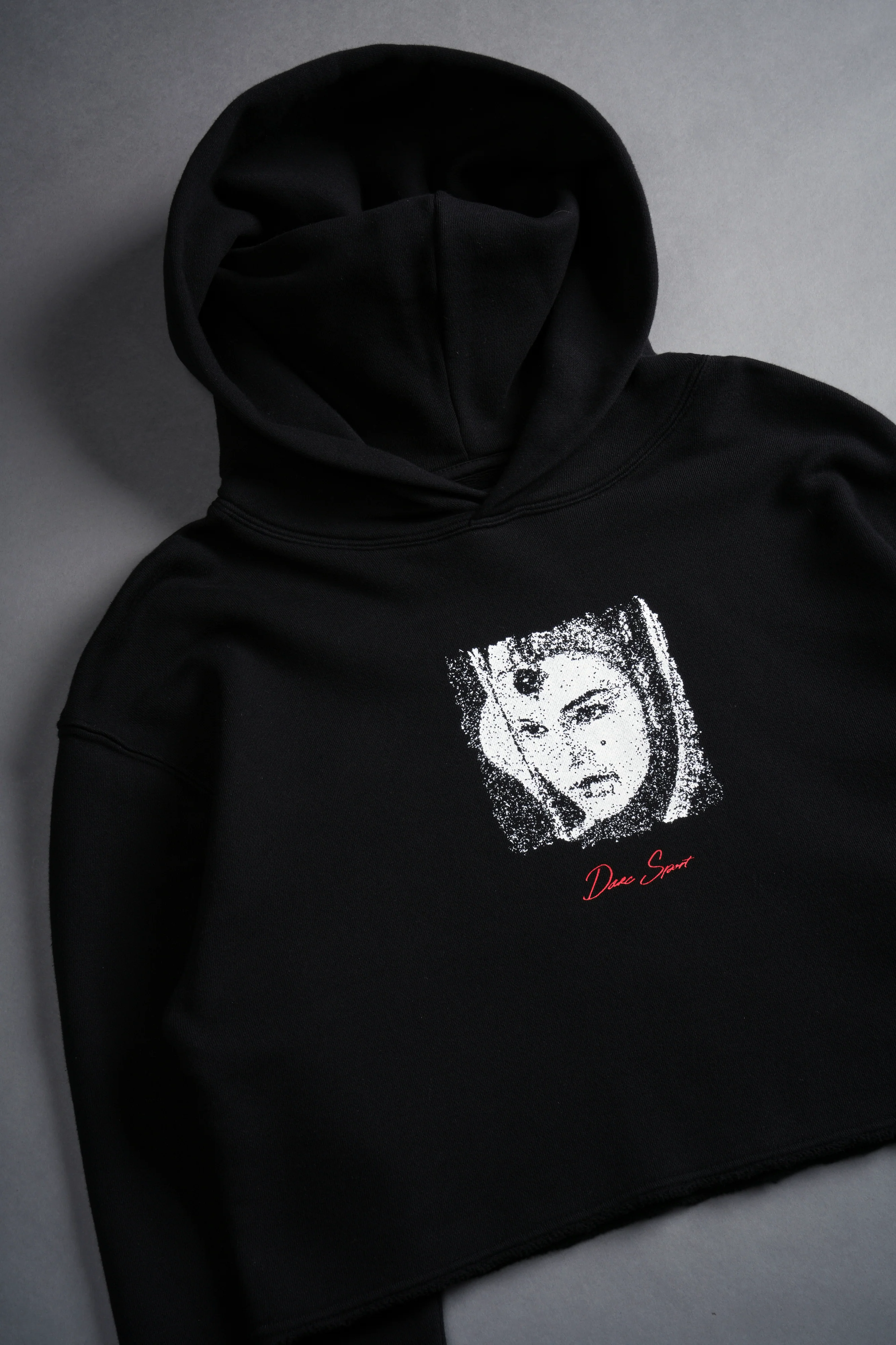The Queen "Wyoming" (Cropped) Hoodie in Black - Image 6