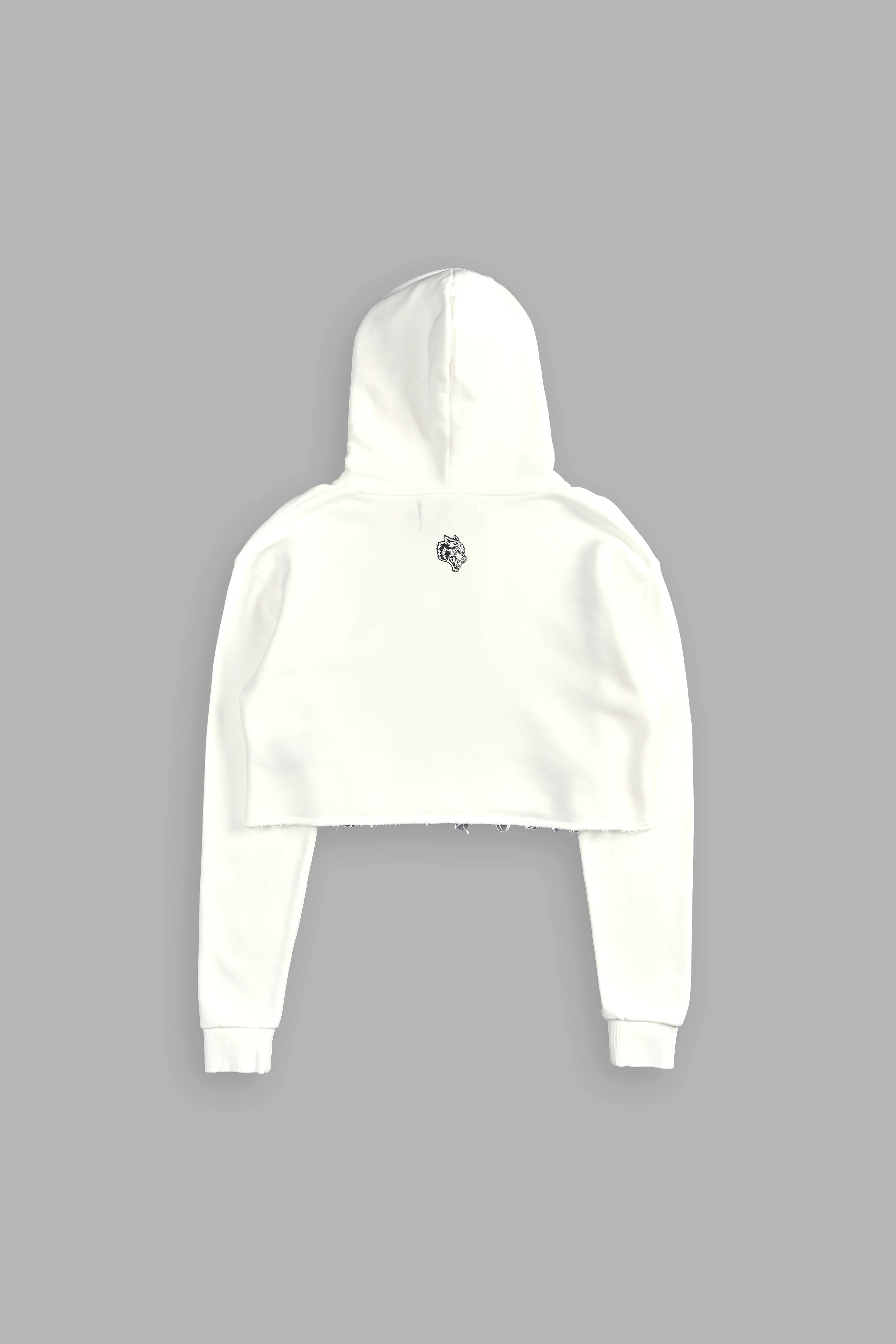 The Queen "Wyoming" (Cropped) Hoodie in Cream - Image 4