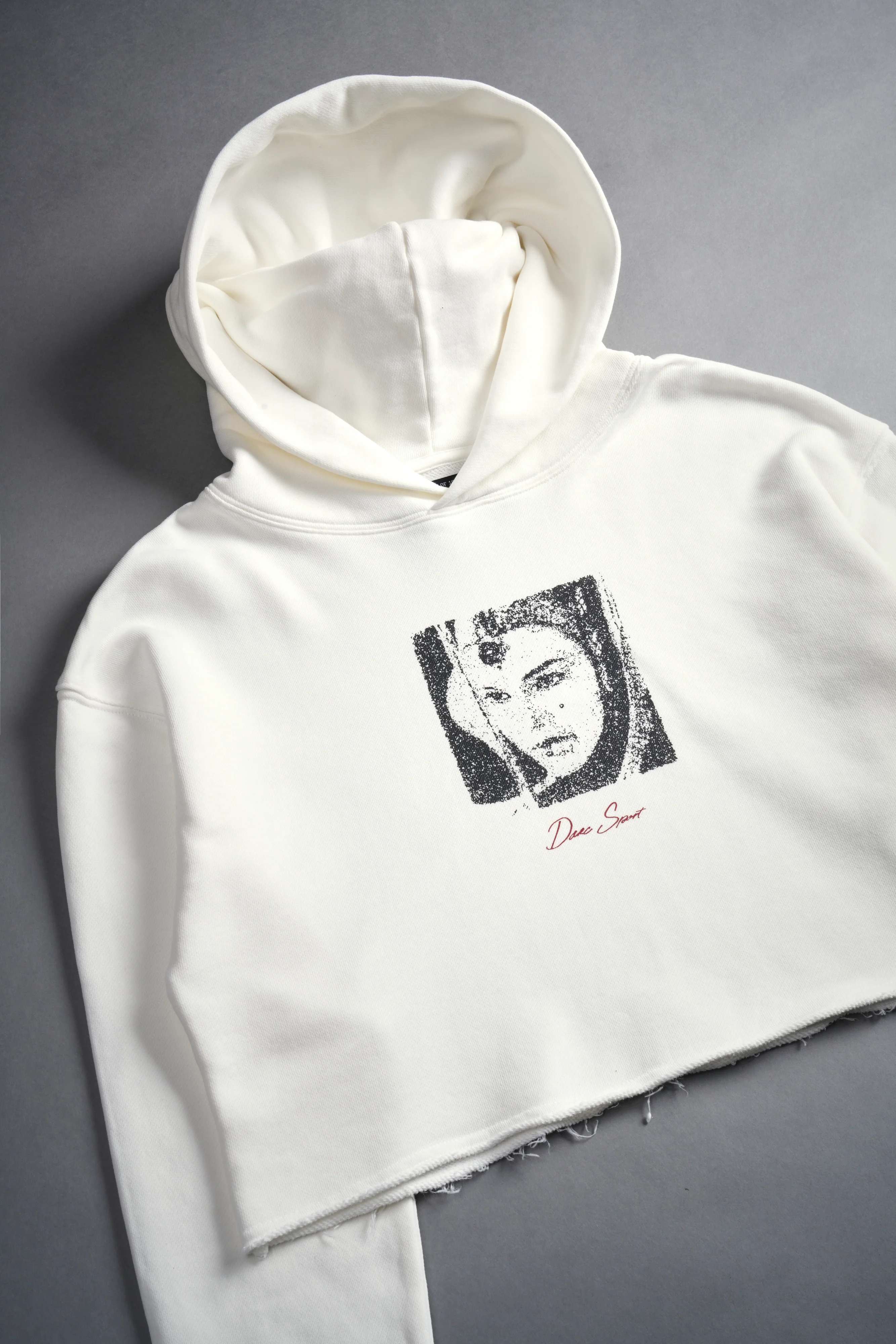 The Queen "Wyoming" (Cropped) Hoodie in Cream - Image 5