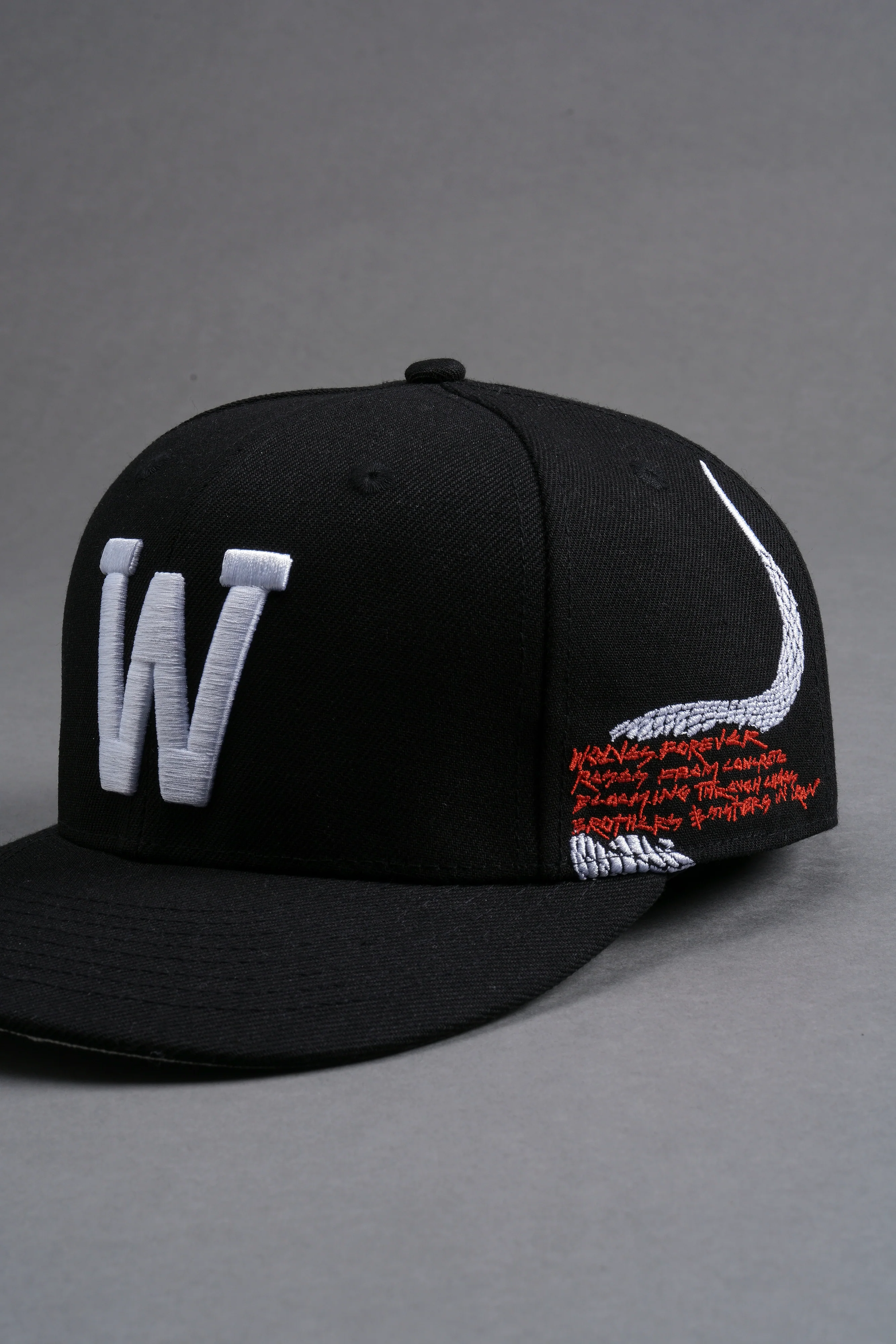The Snake and The Rose Fitted Hat in Black - Image 6