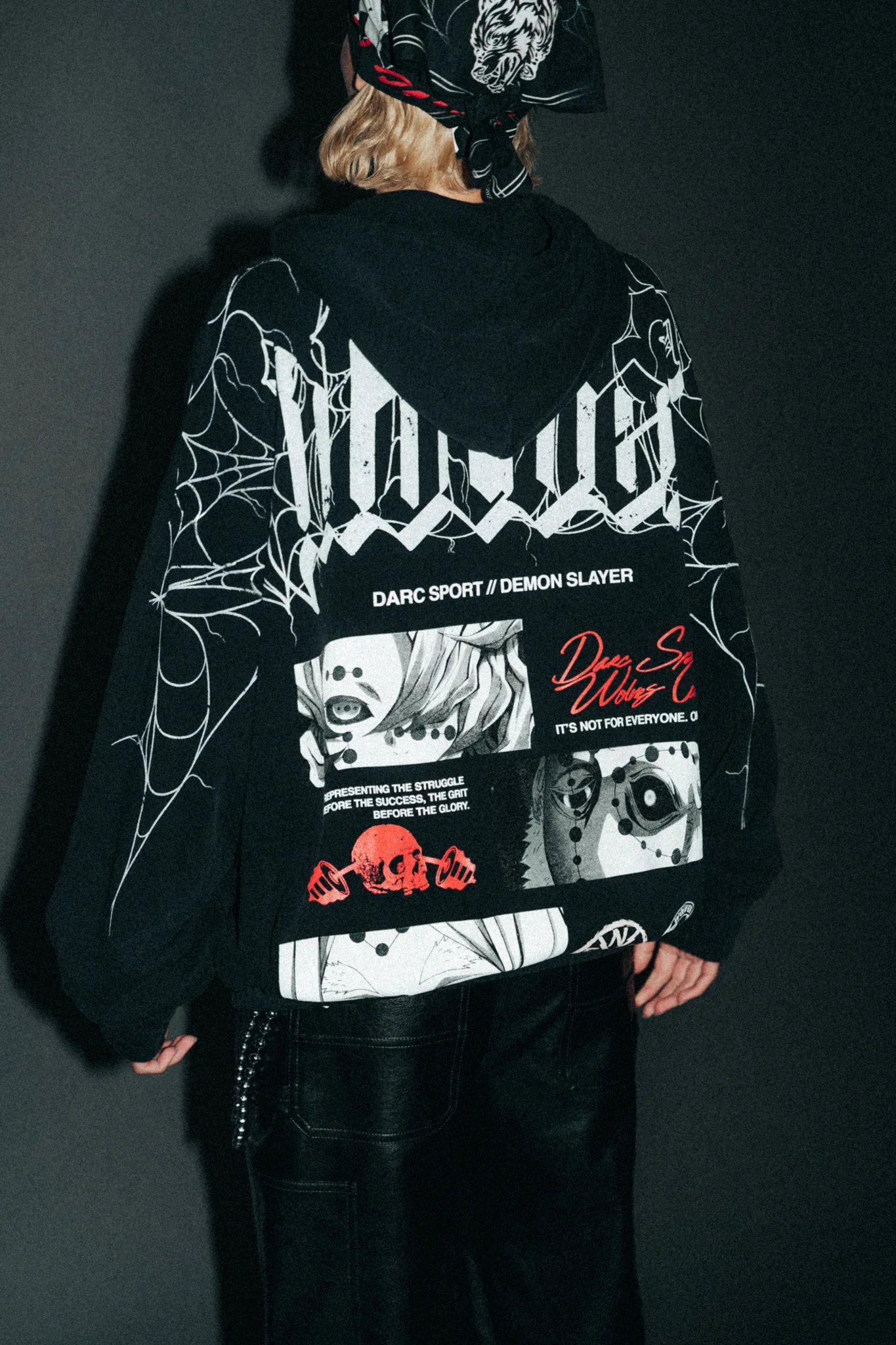 The Spider Family "Chambers" Zip Hoodie in Black - Image 3