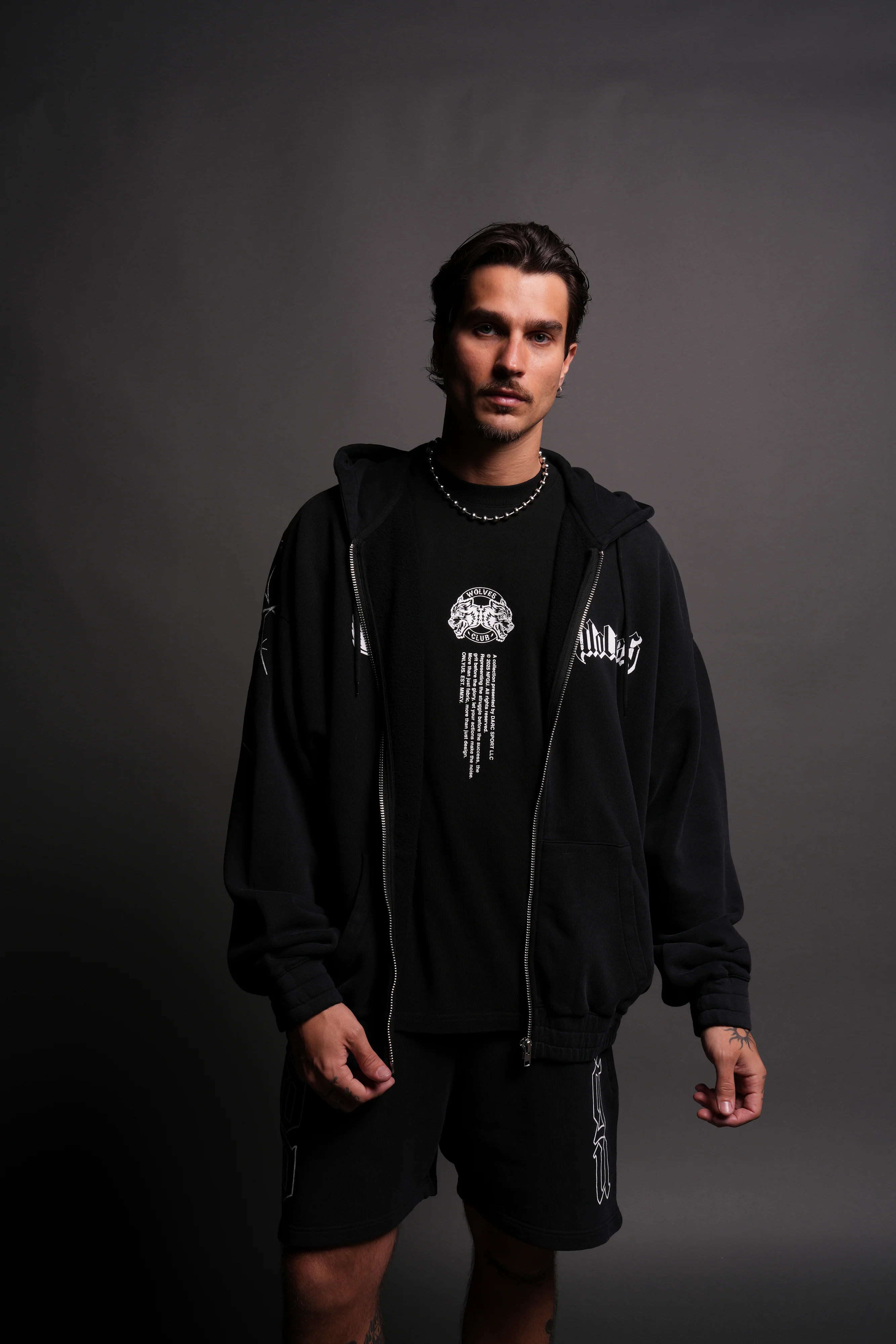 The Spider Family "Chambers" Zip Hoodie in Black - Image 4