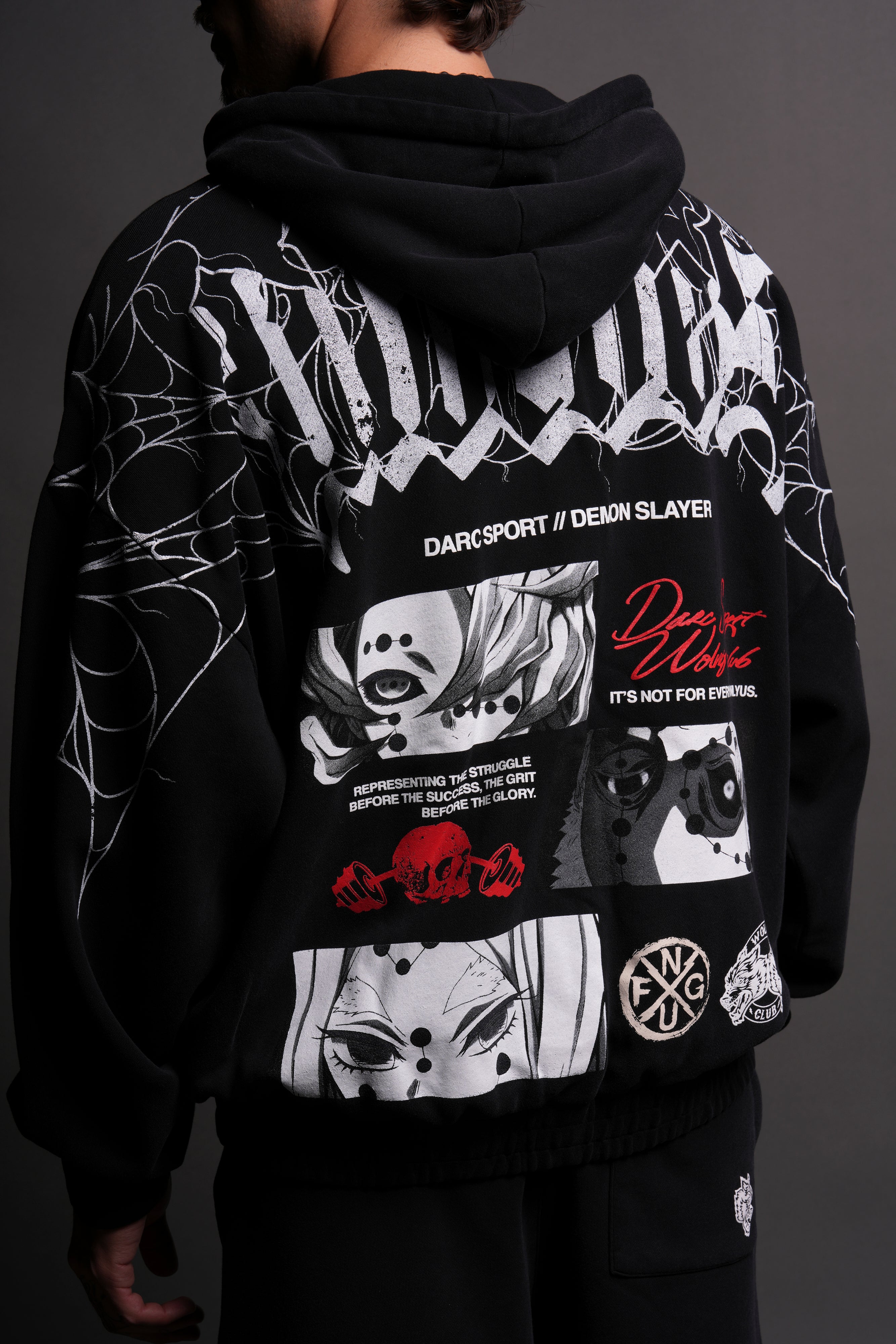 The Spider Family "Chambers" Zip Hoodie in Black - Image 6