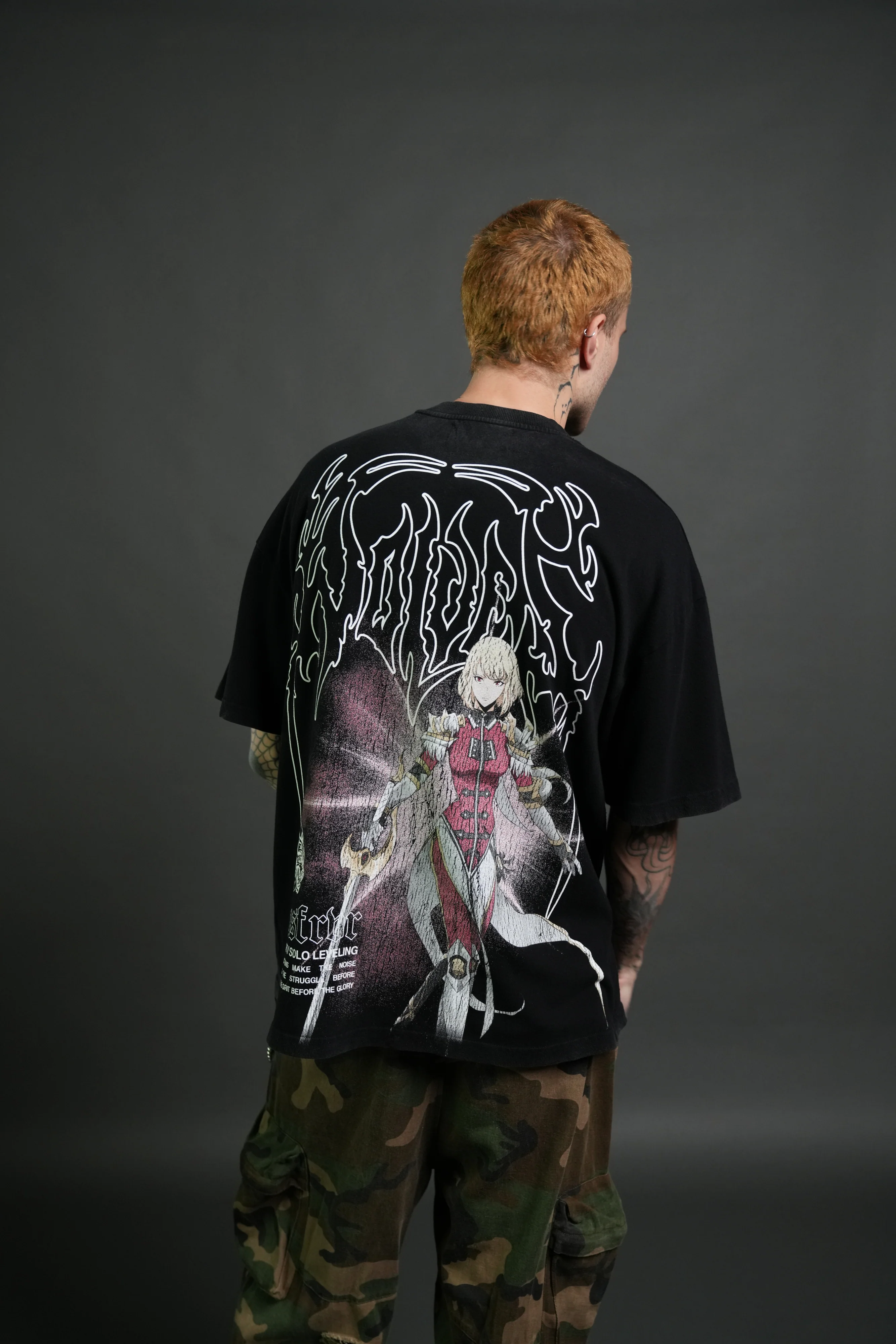 The Valkyrie Premium Oversized Tee in Black - Image 4