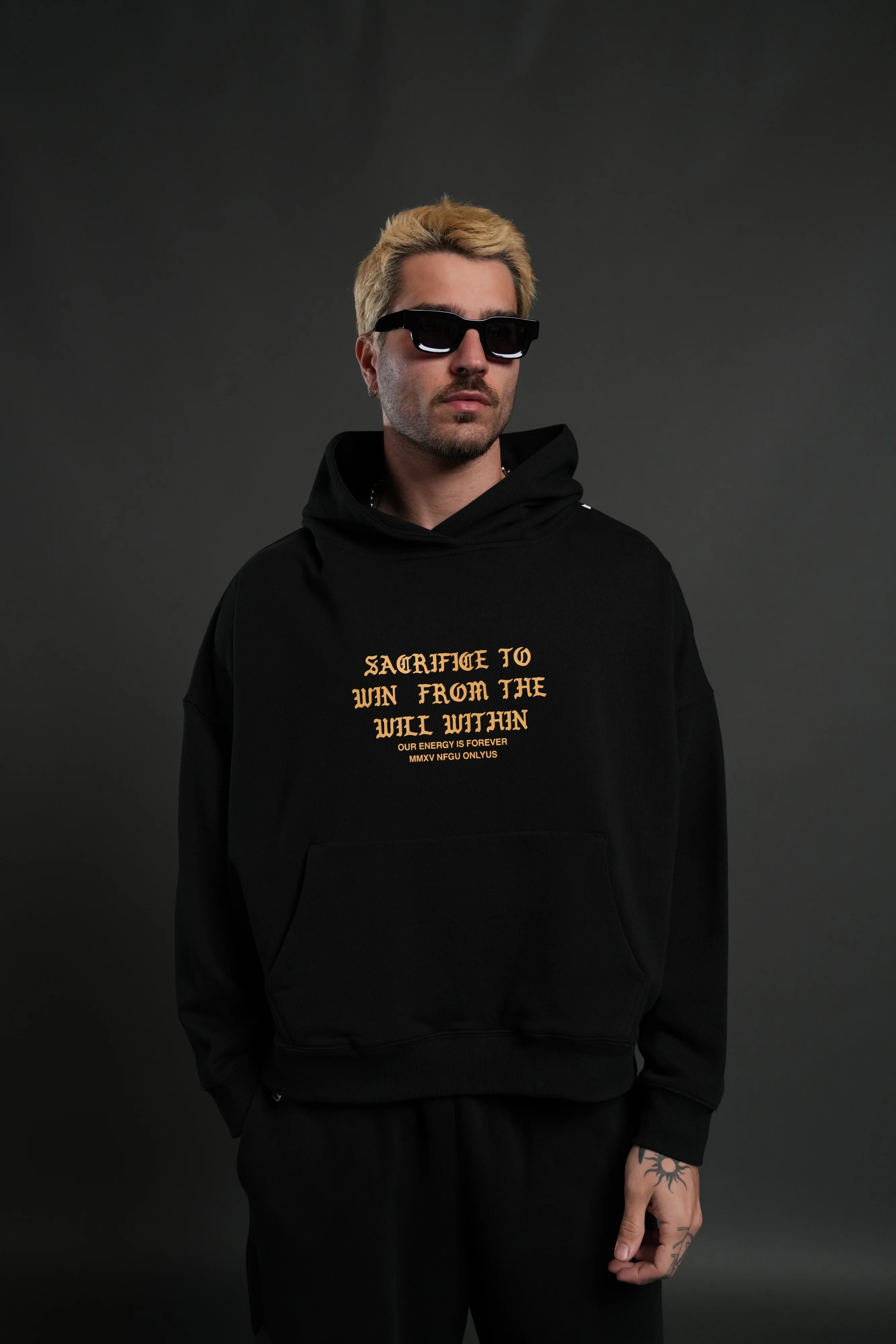 The Will Within Grunge "Gage Box Cut" Hoodie in Black - Image 2