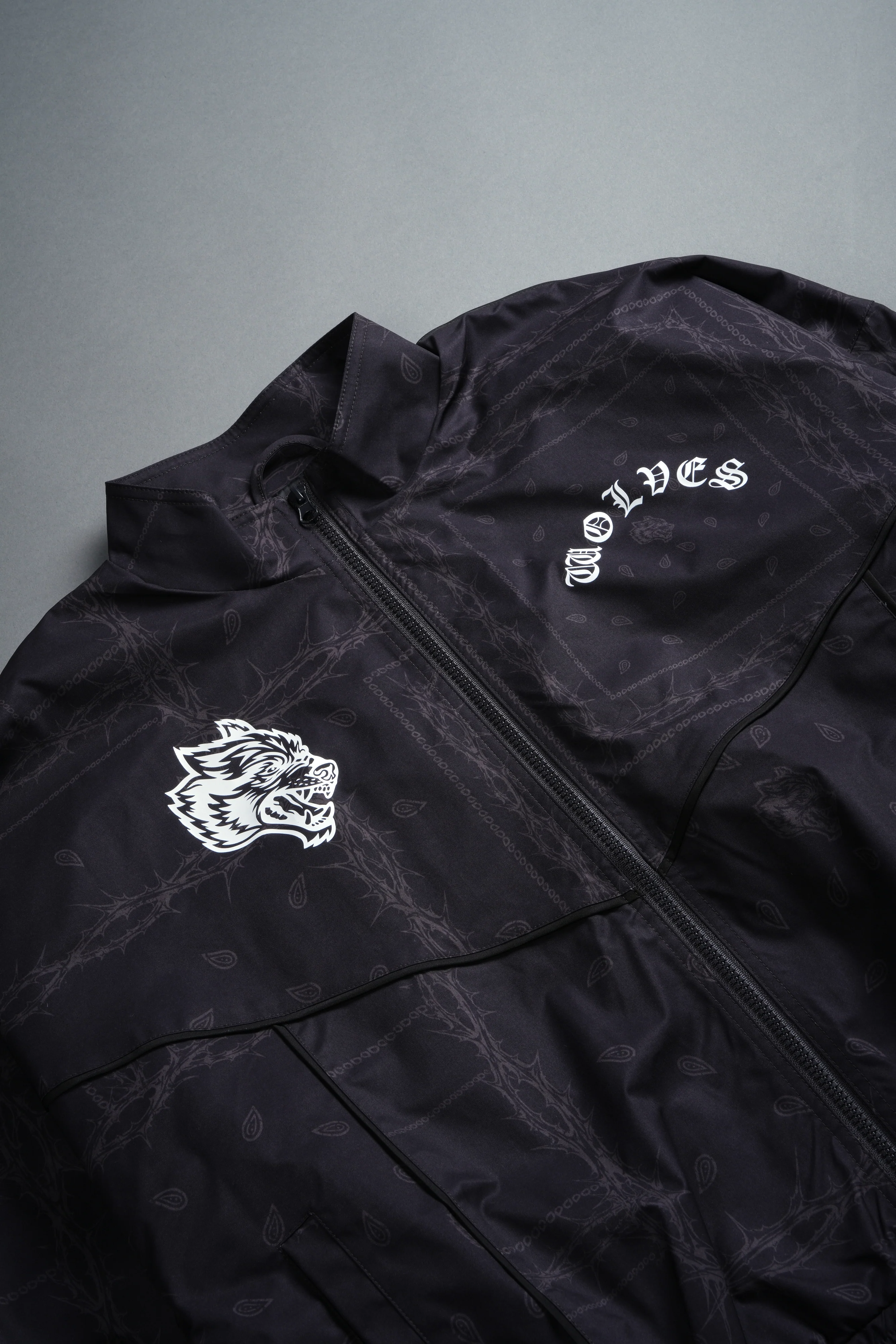 Thorned Paisley Quinn Track Jacket in Black Thorn Paisley - Image 7