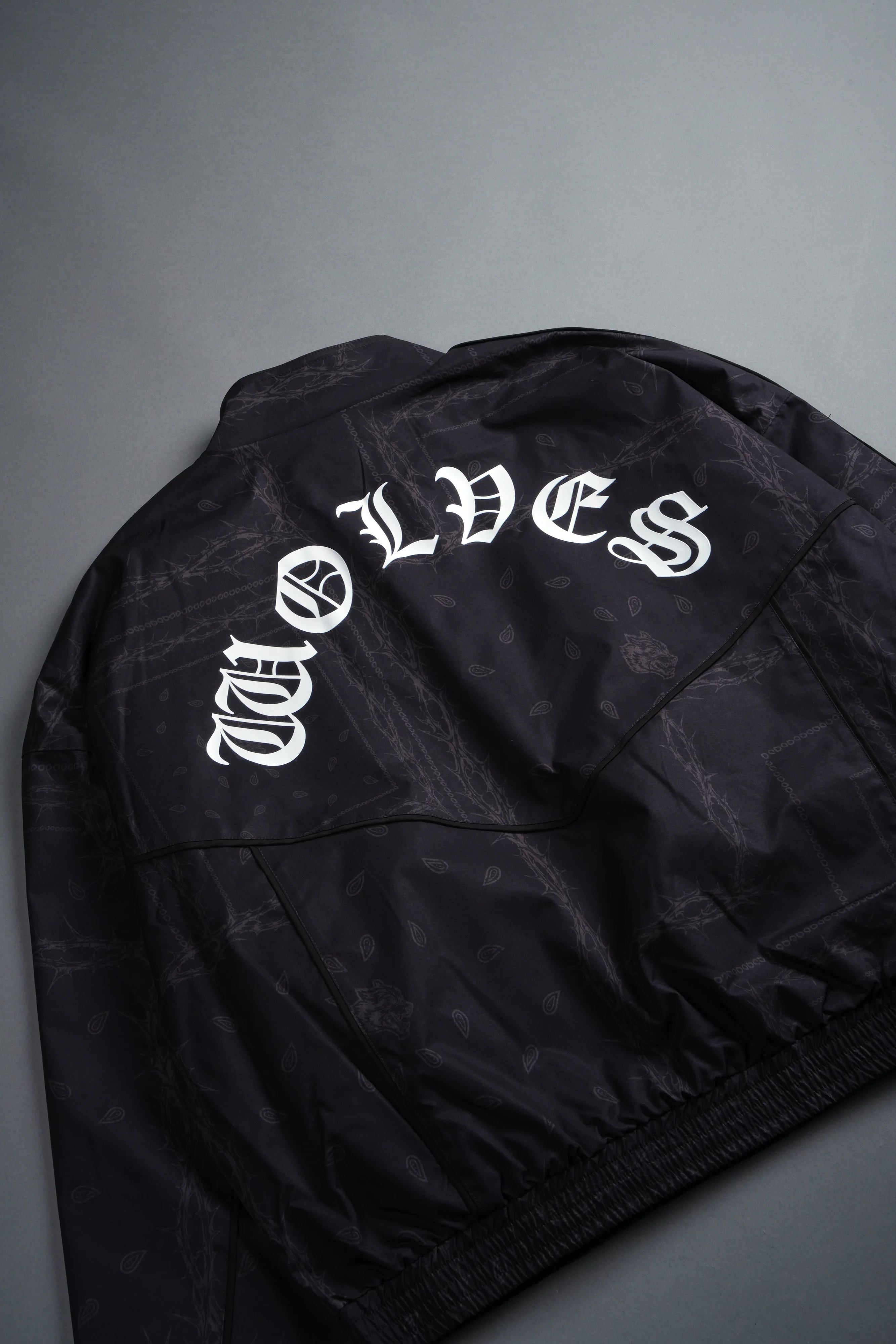 Thorned Paisley Quinn Track Jacket in Black Thorn Paisley - Image 8