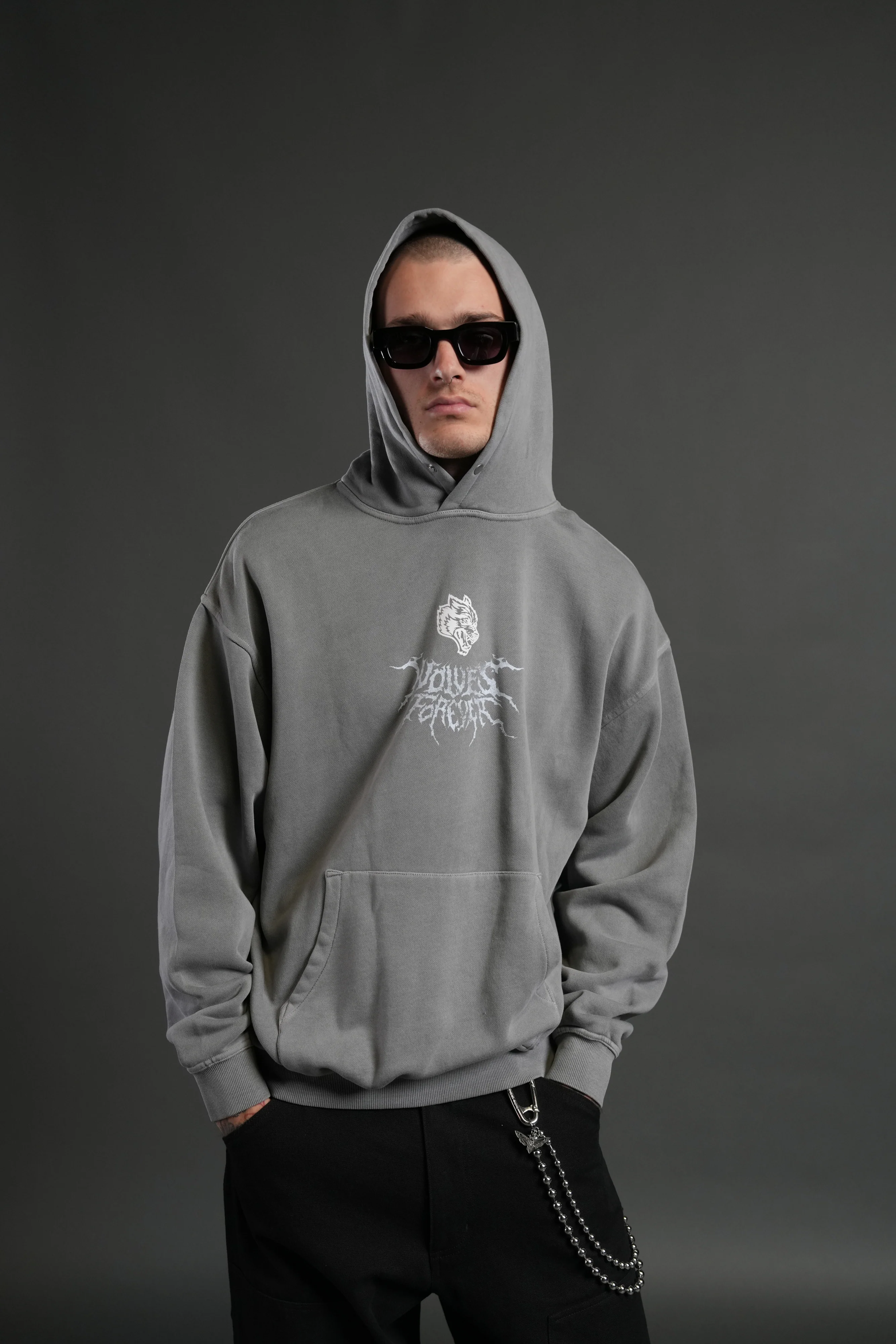 Through His Eyes "Pierce" Hoodie in Dove Gray - Image 2