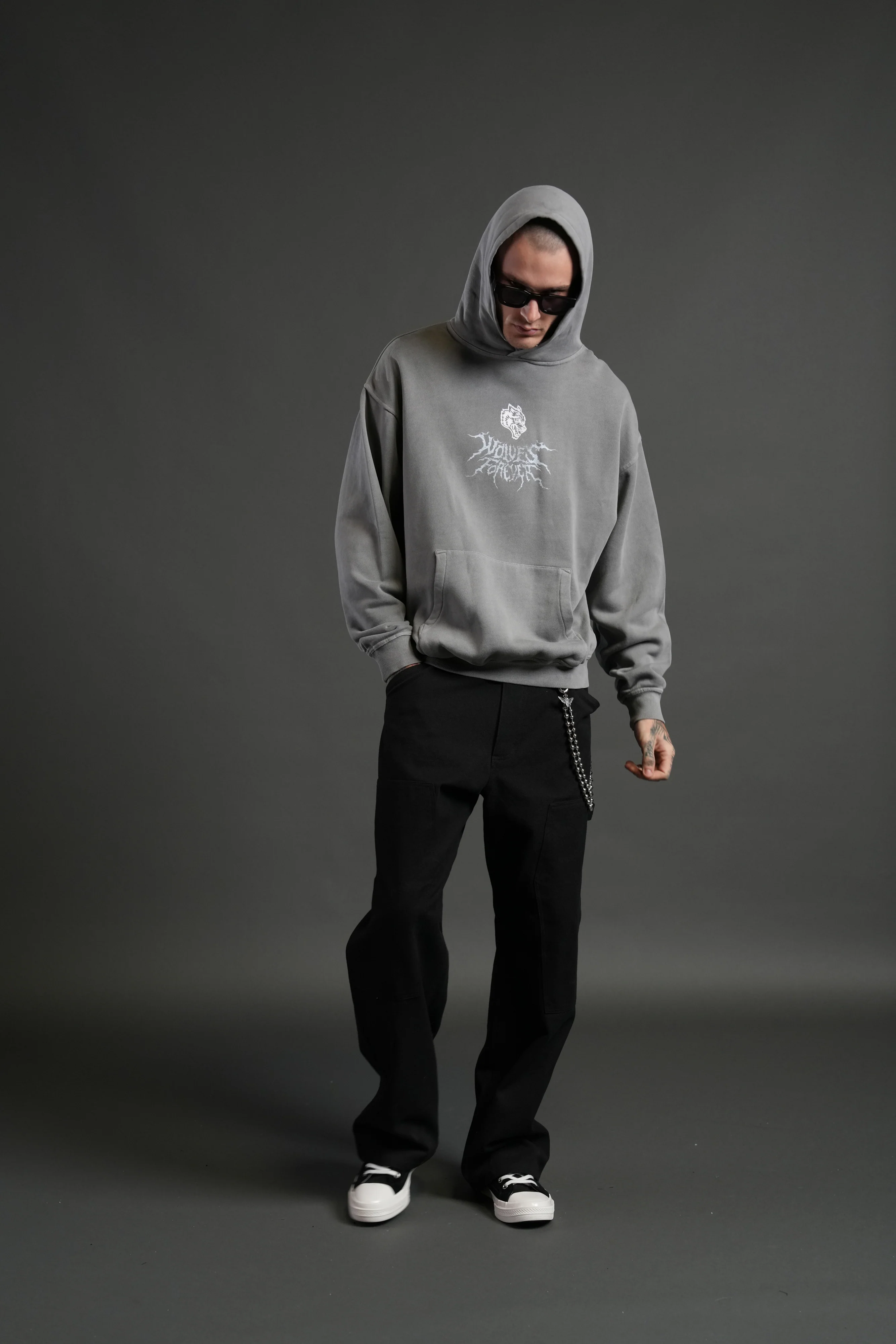 Through His Eyes "Pierce" Hoodie in Dove Gray - Image 5
