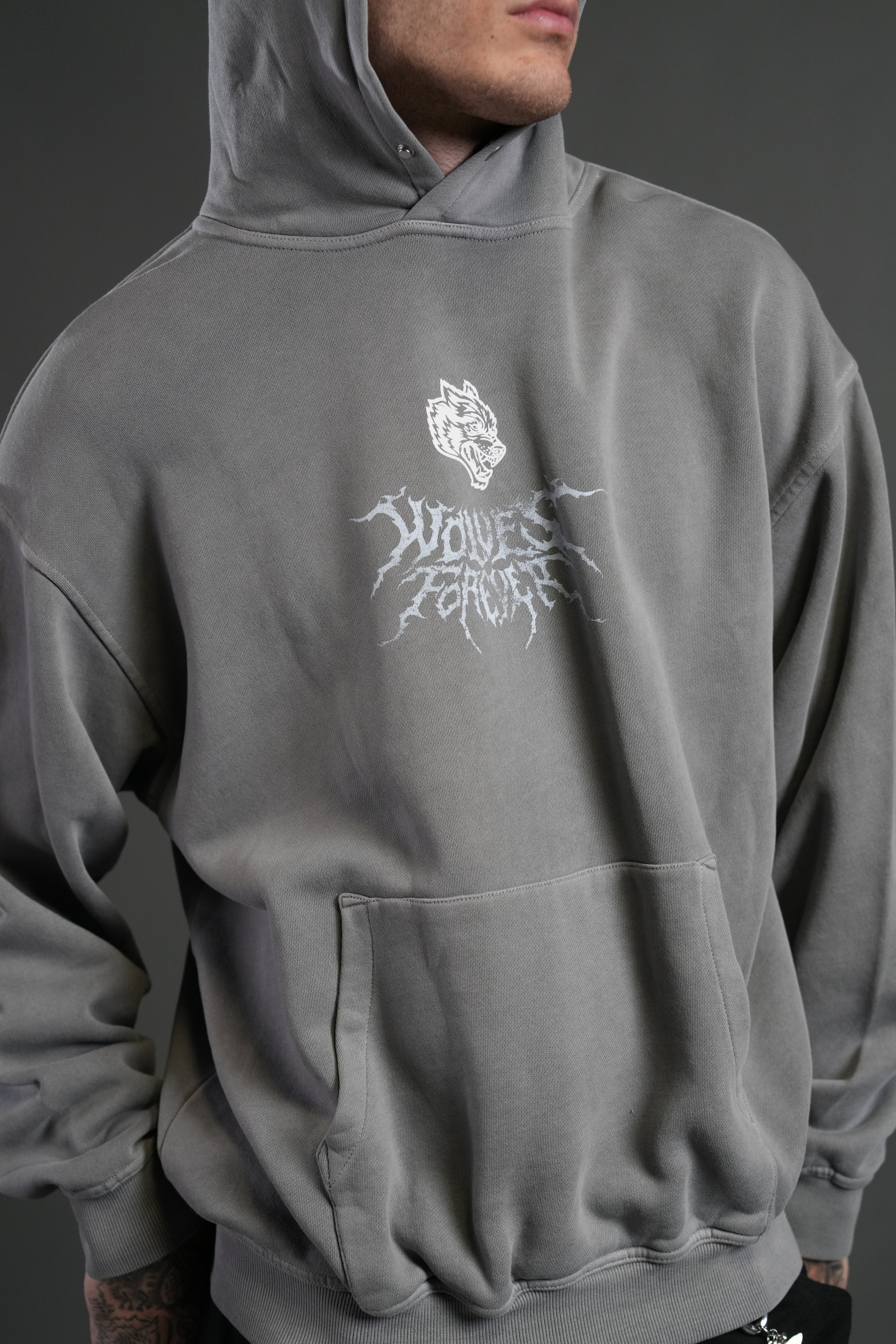 Through His Eyes "Pierce" Hoodie in Dove Gray - Image 7