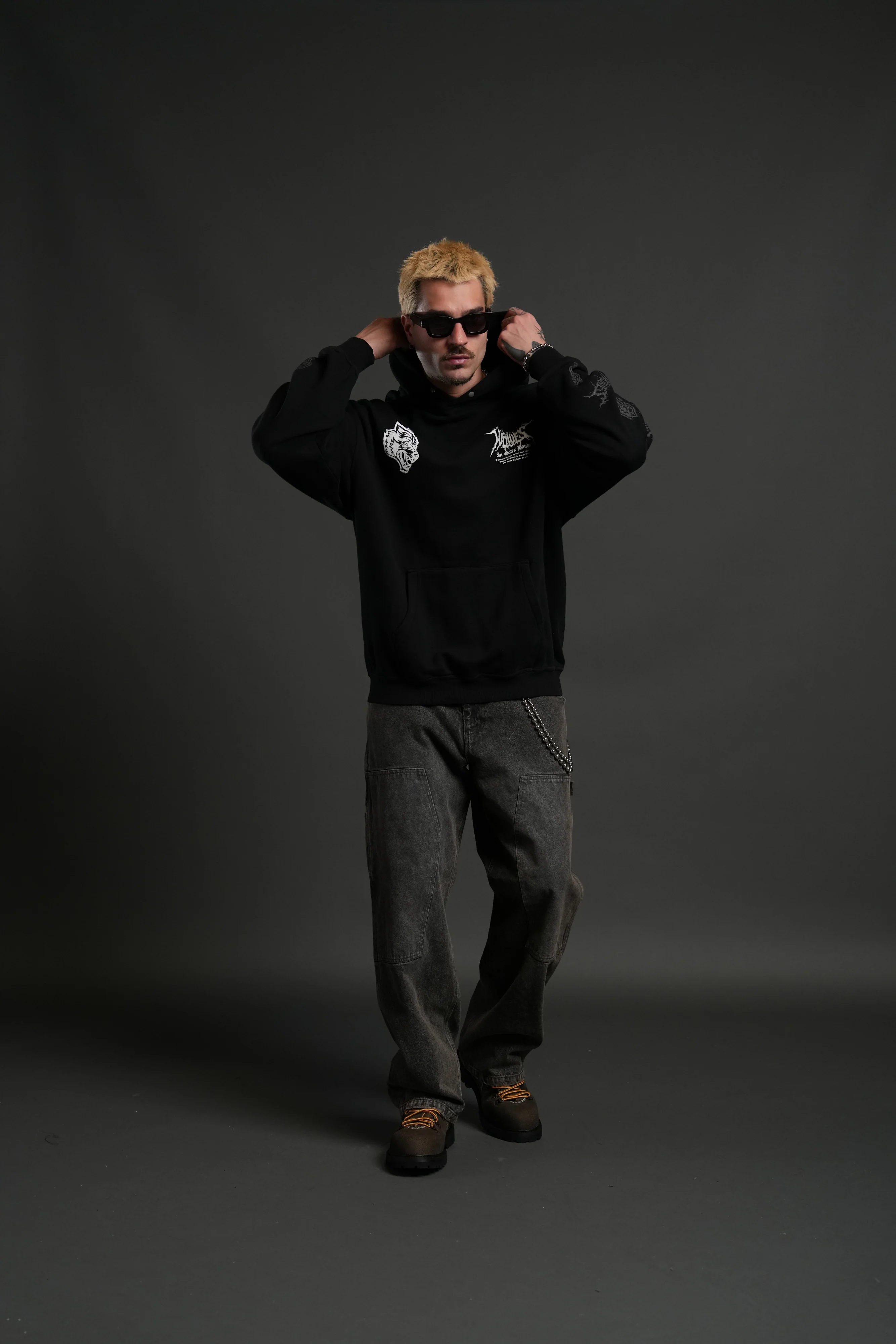 Through the Clouds "Pierce" Hoodie in Black - Image 5