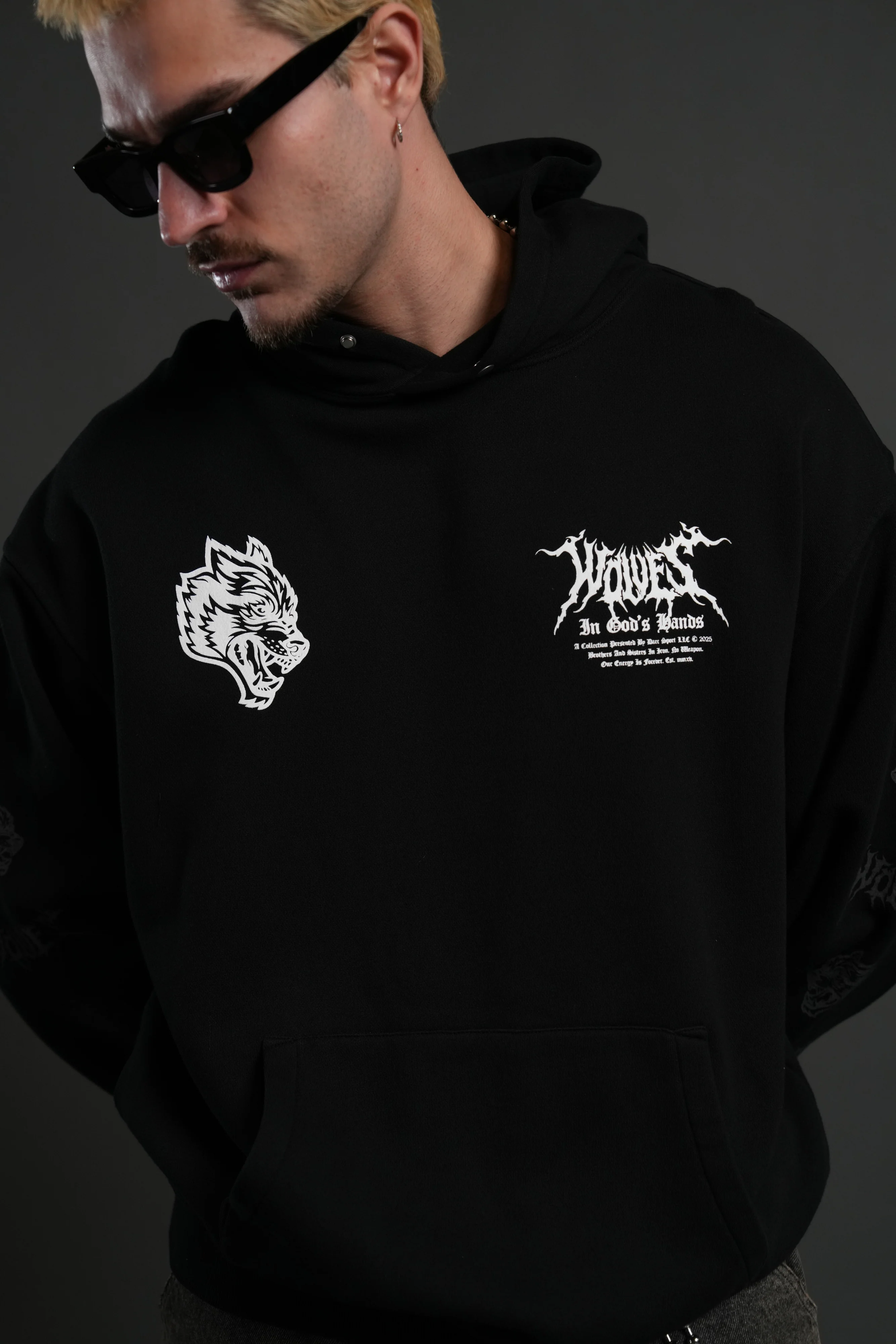 Through the Clouds "Pierce" Hoodie in Black - Image 7