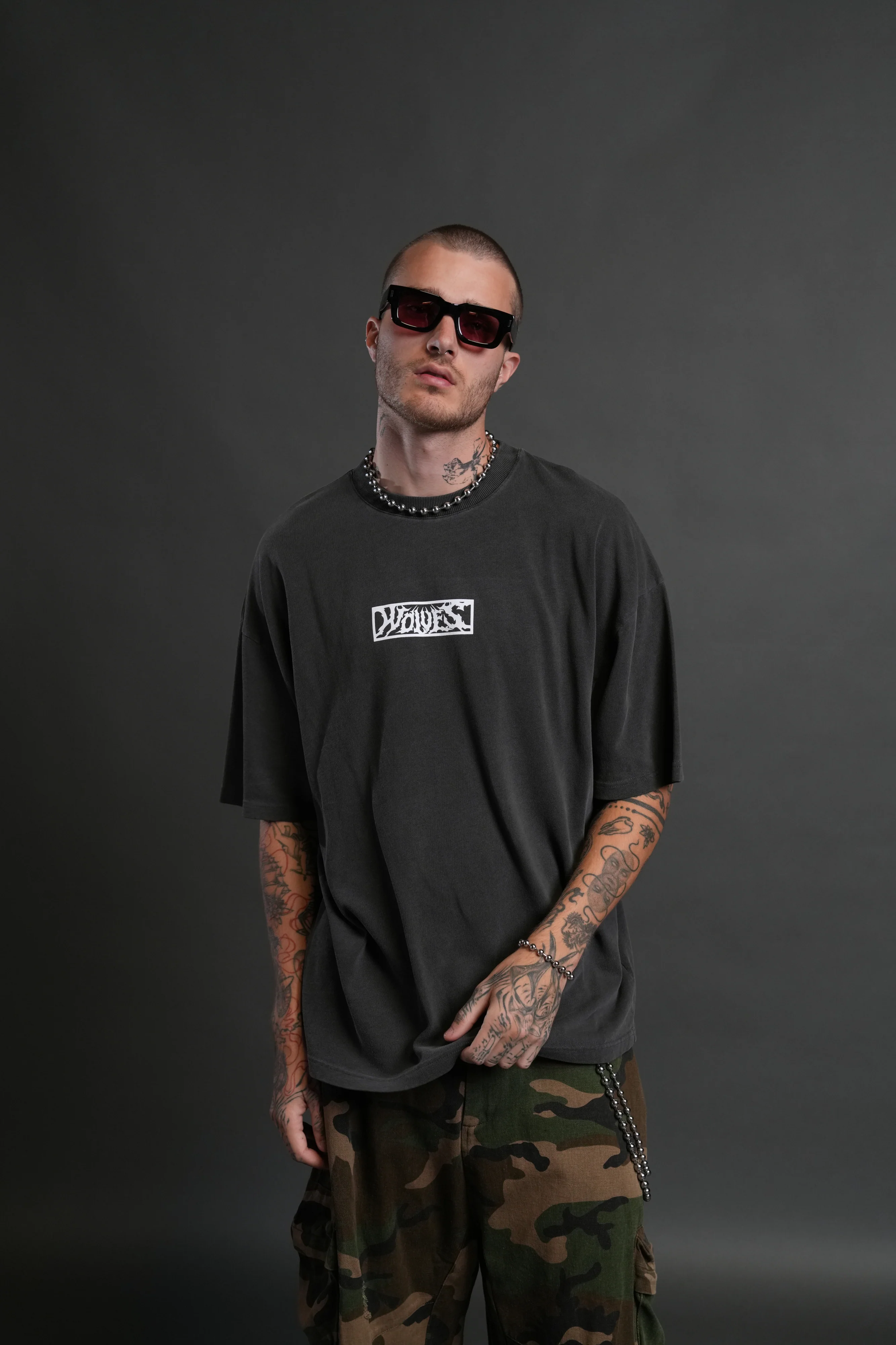 Tusk "Premium" Oversized Tee in Wolf Gray - Image 2