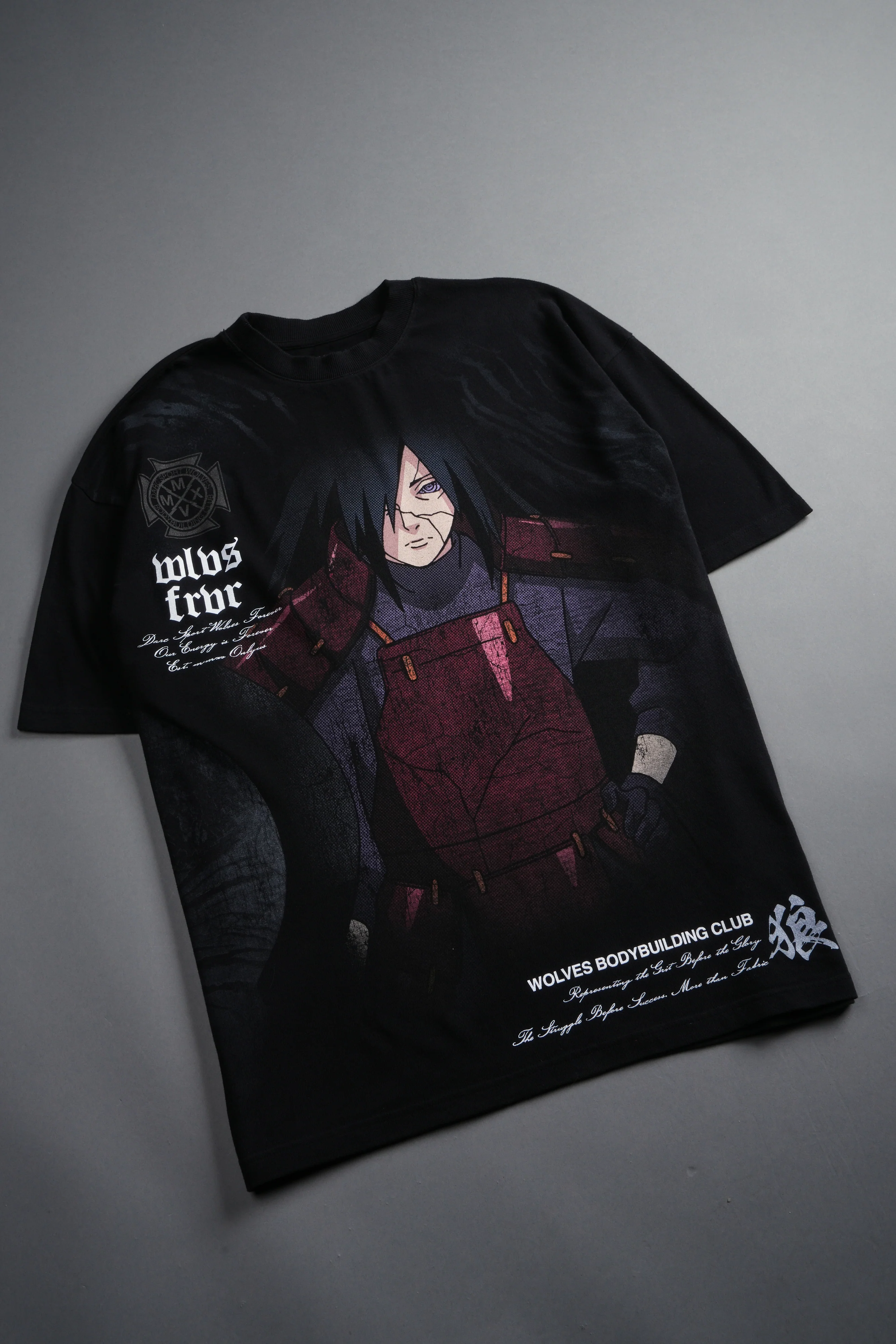 Uchiha Madara "Side-By-Side" Series Premium Tee in Black - Image 4
