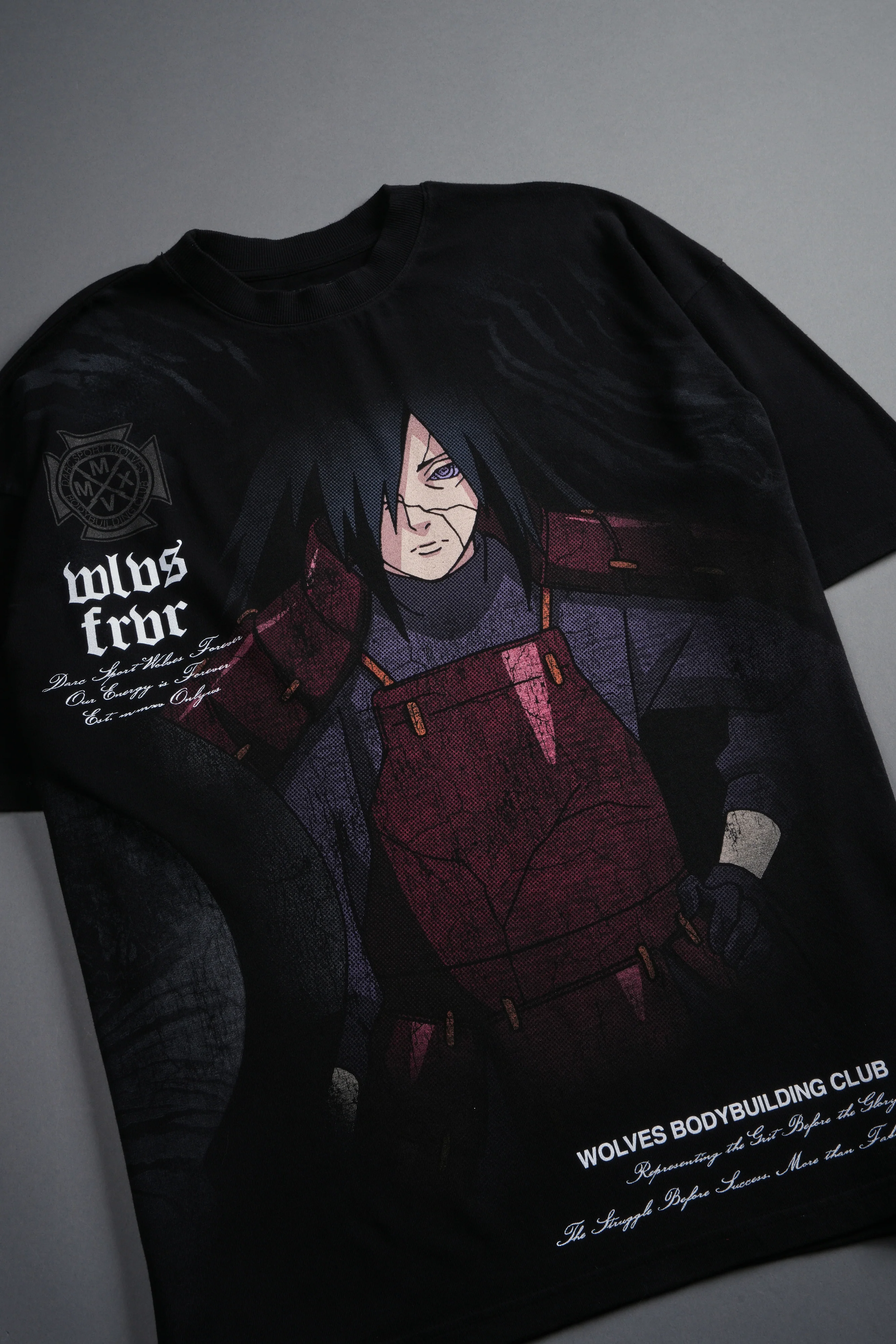 Uchiha Madara "Side-By-Side" Series Premium Tee in Black - Image 5
