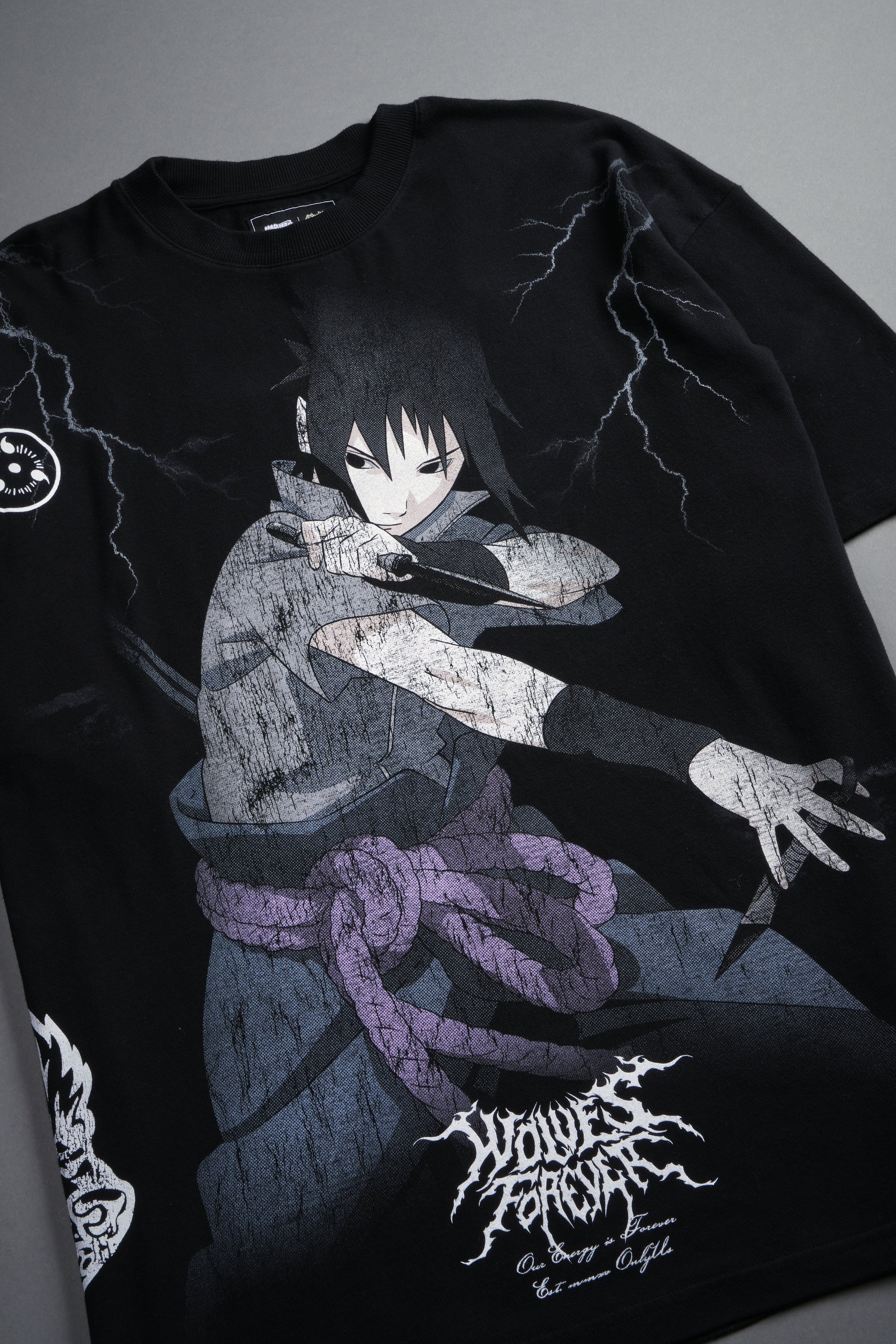 Uchiha Sasuke "Side-By-Side" Series Premium Tee in Black - Image 17
