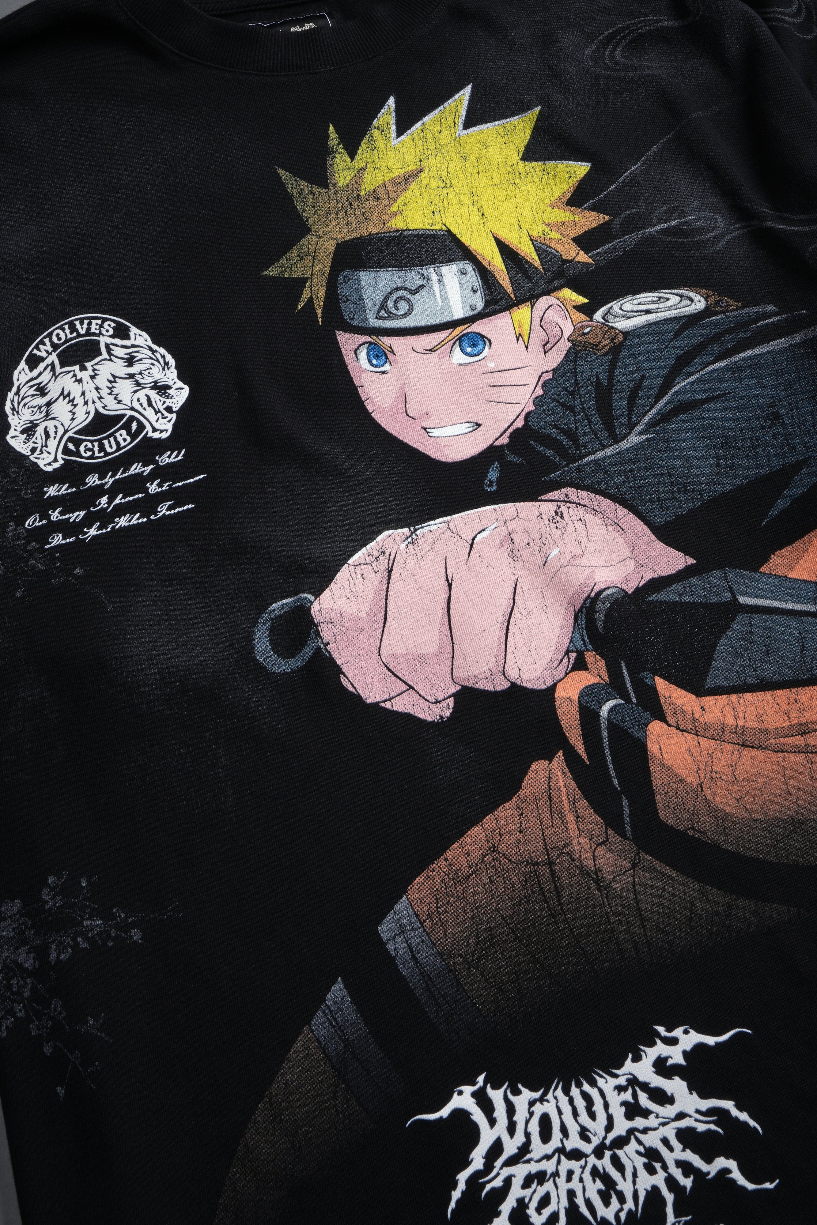 Uzumaki Naruto "Side-By-Side" Series Premium Tee in Black - Image 20