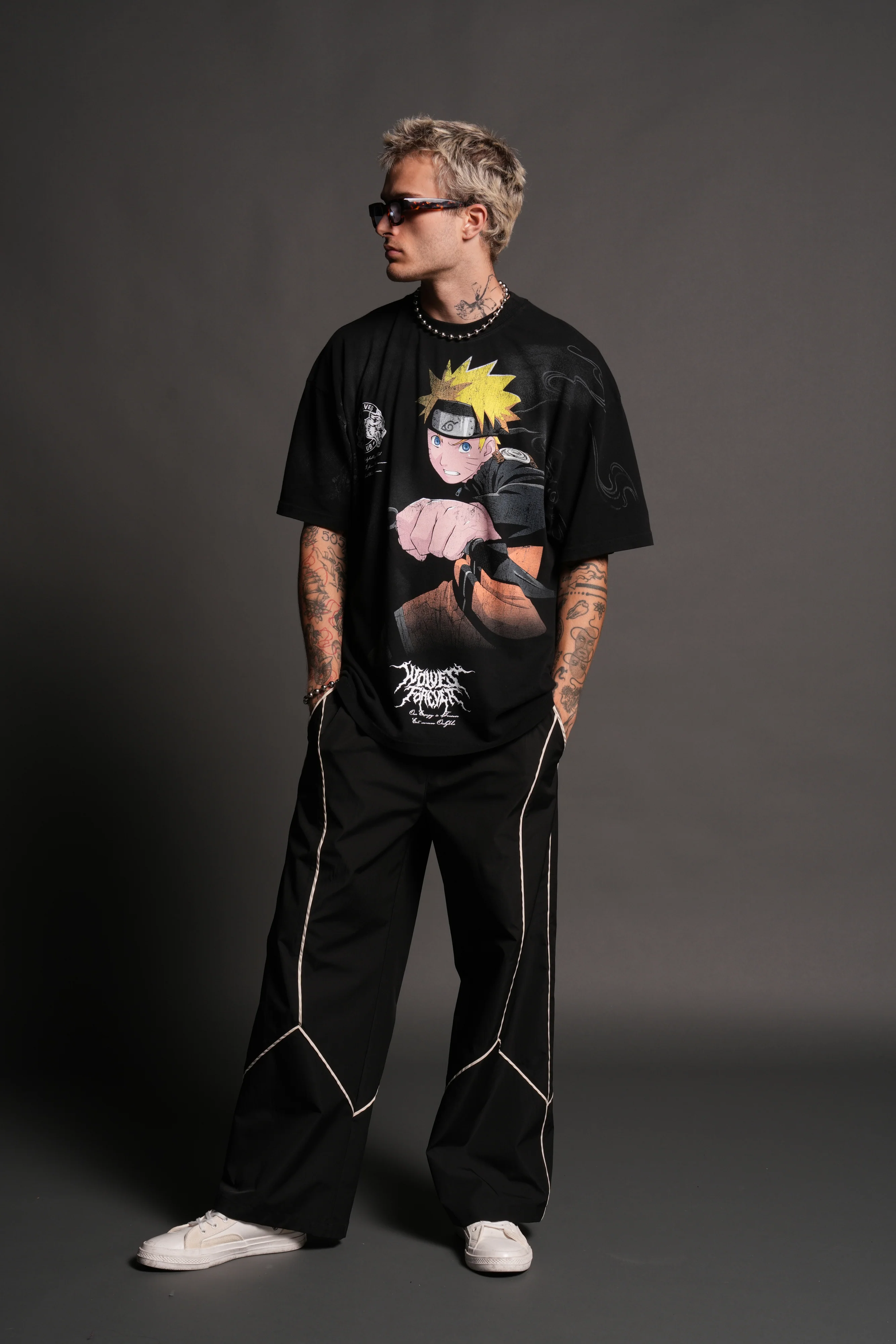 Uzumaki Naruto "Side-By-Side" Series Premium Tee in Black - Image 5